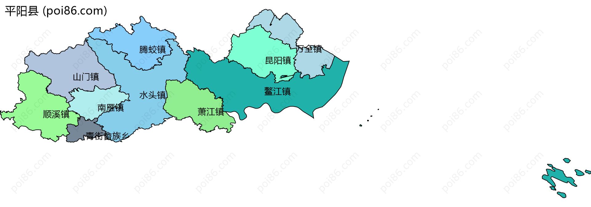 平阳县边界地图