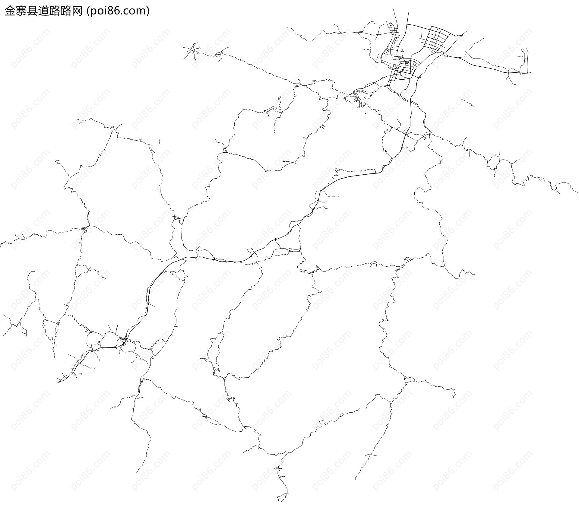 金寨县道路路网地图