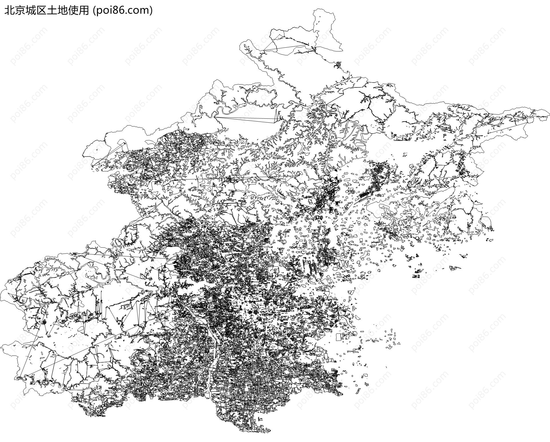 北京城区土地使用地图