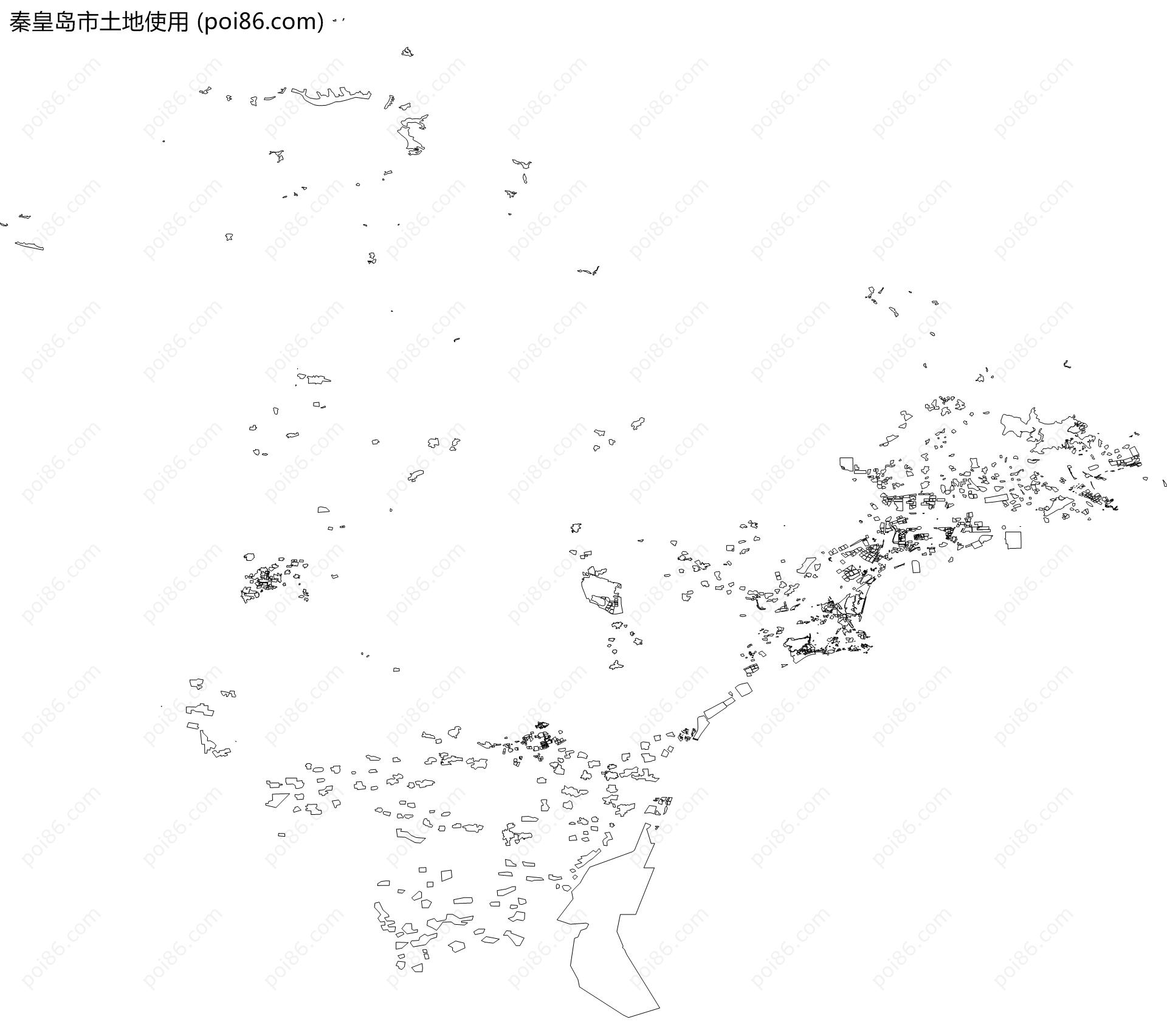 秦皇岛市土地使用地图