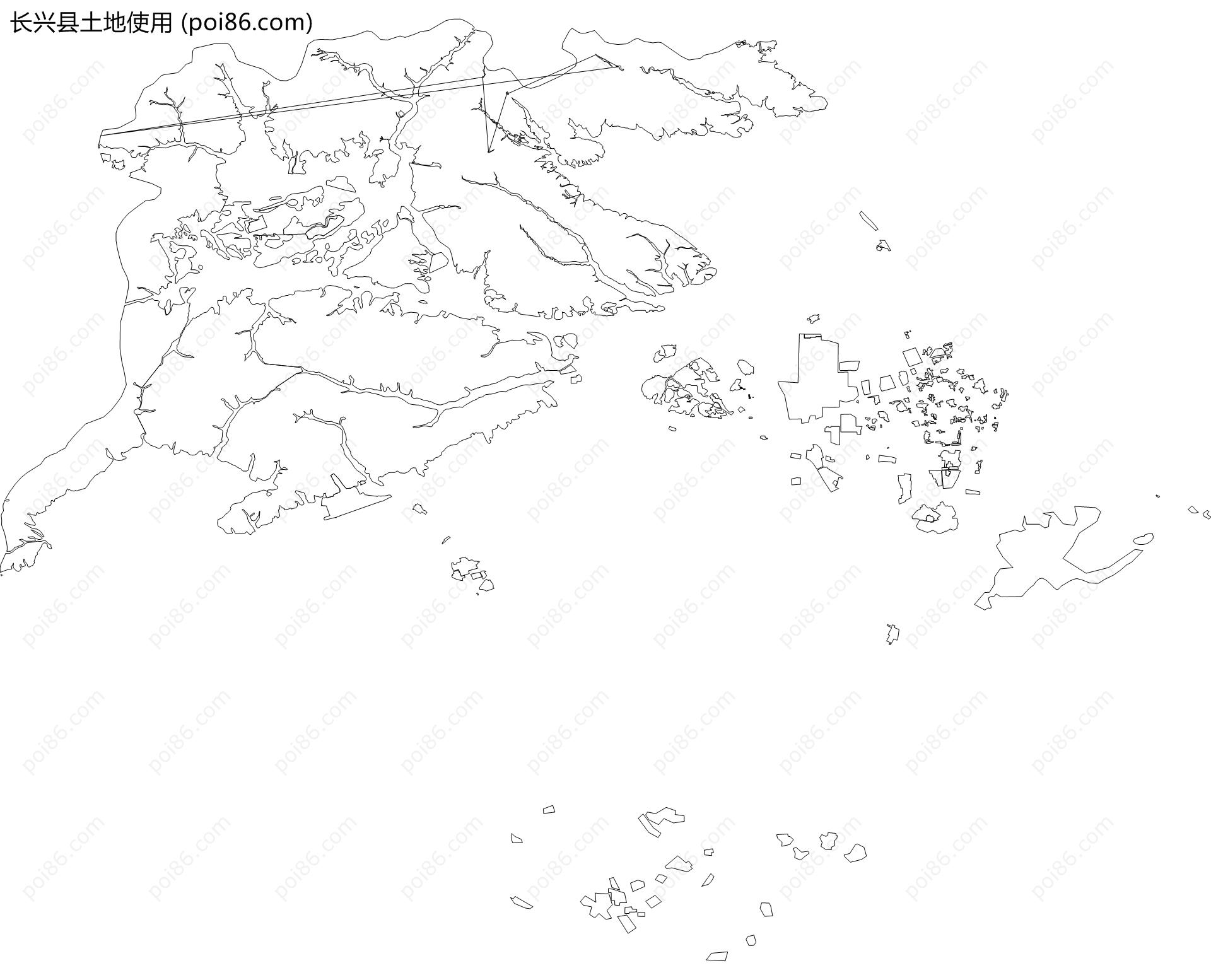 长兴县土地使用地图