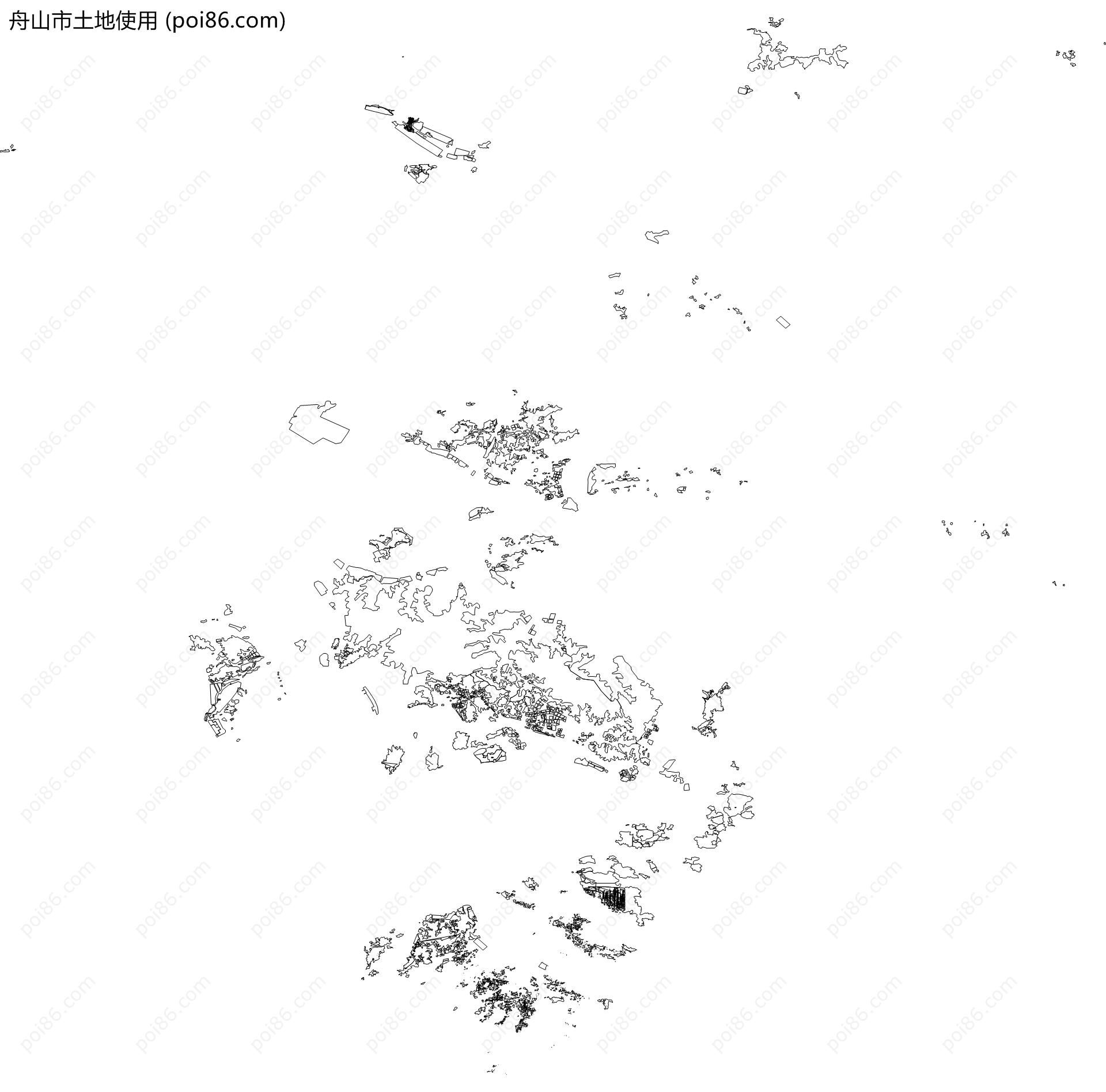 舟山市土地使用地图