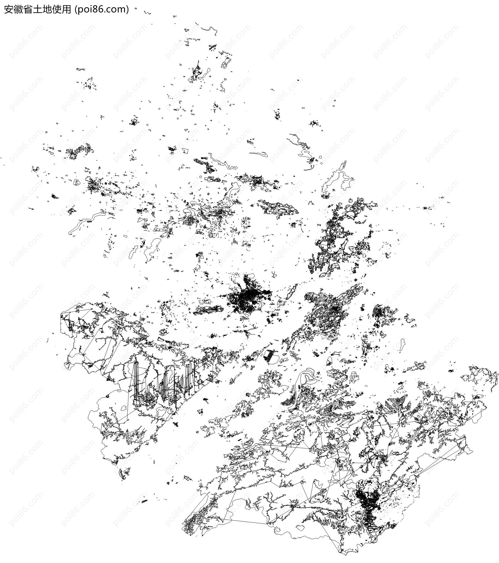 安徽省土地使用地图