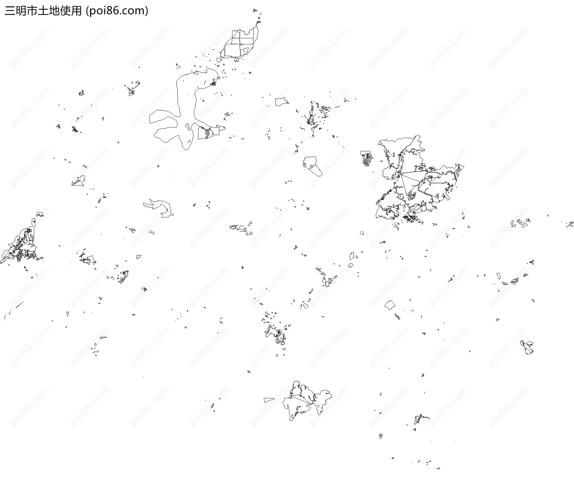 三明市土地使用地图