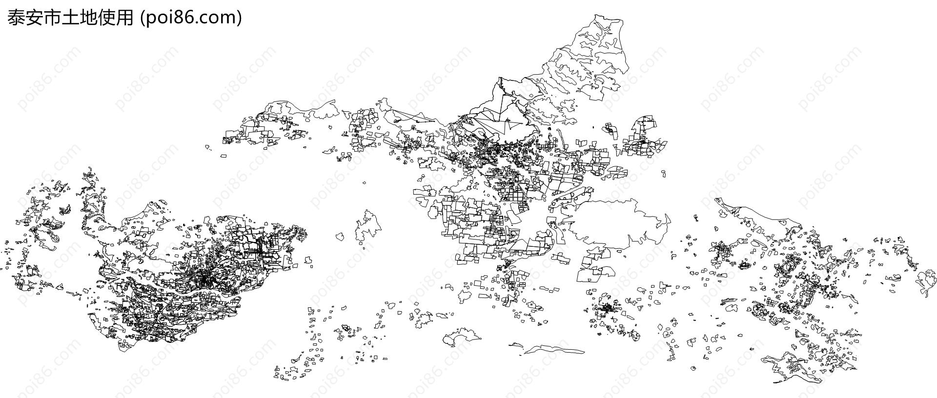 泰安市土地使用地图