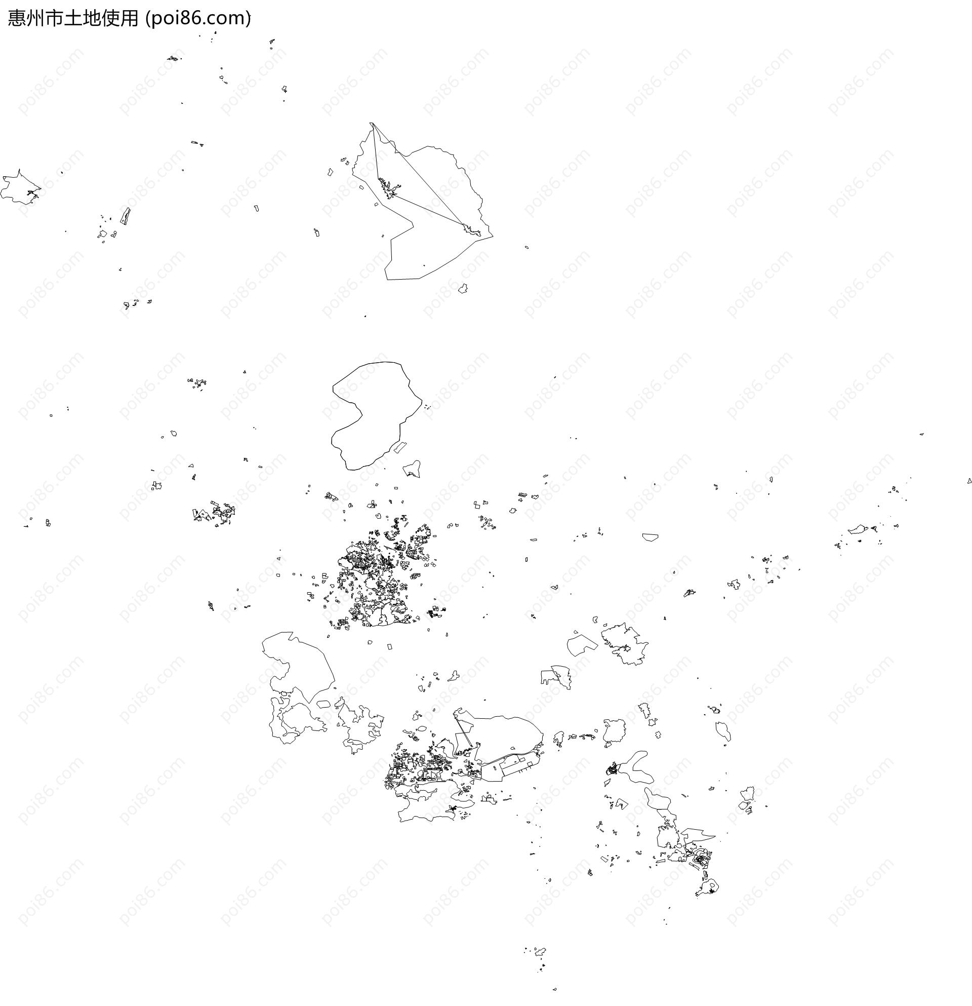 惠州市土地使用地图