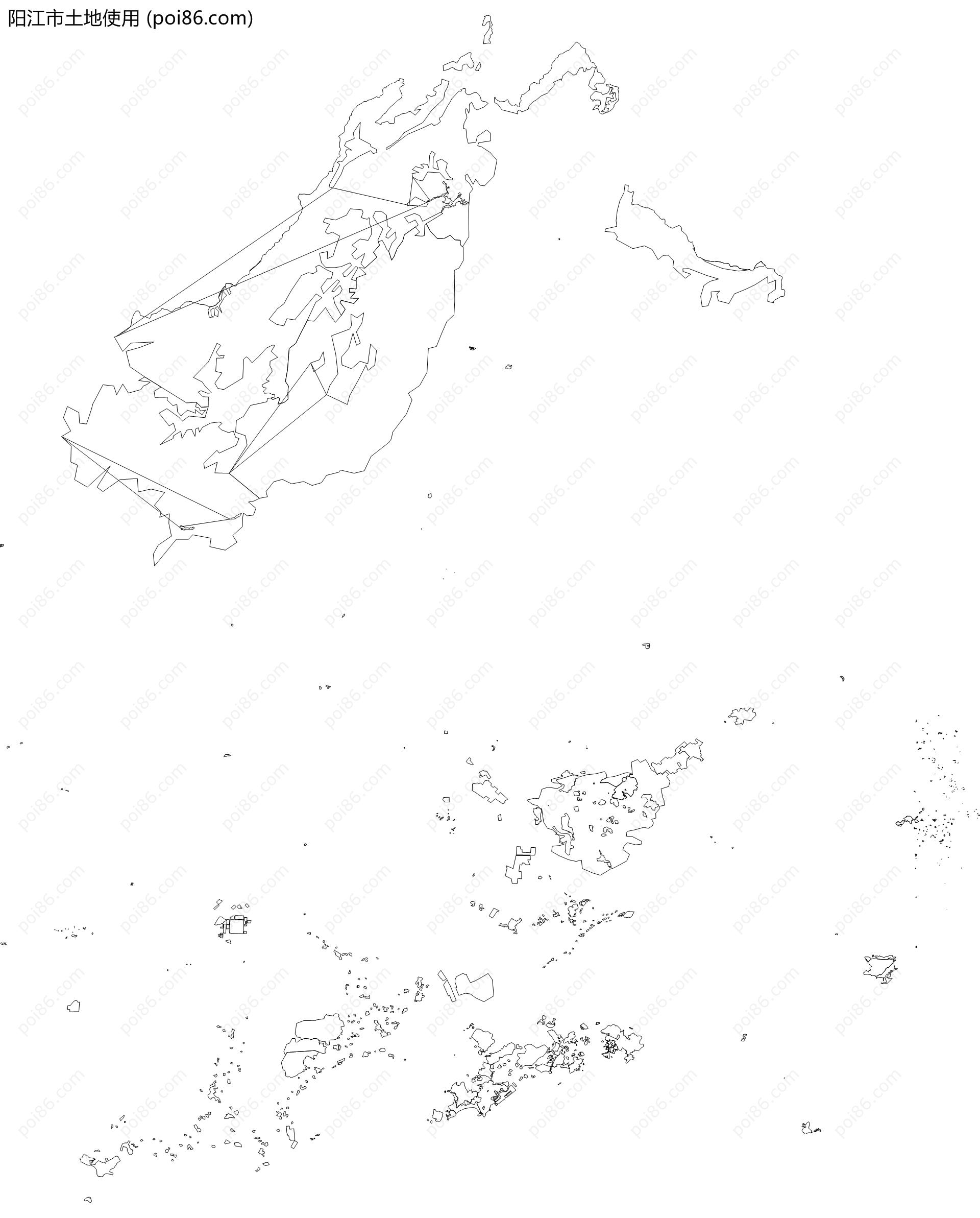阳江市土地使用地图