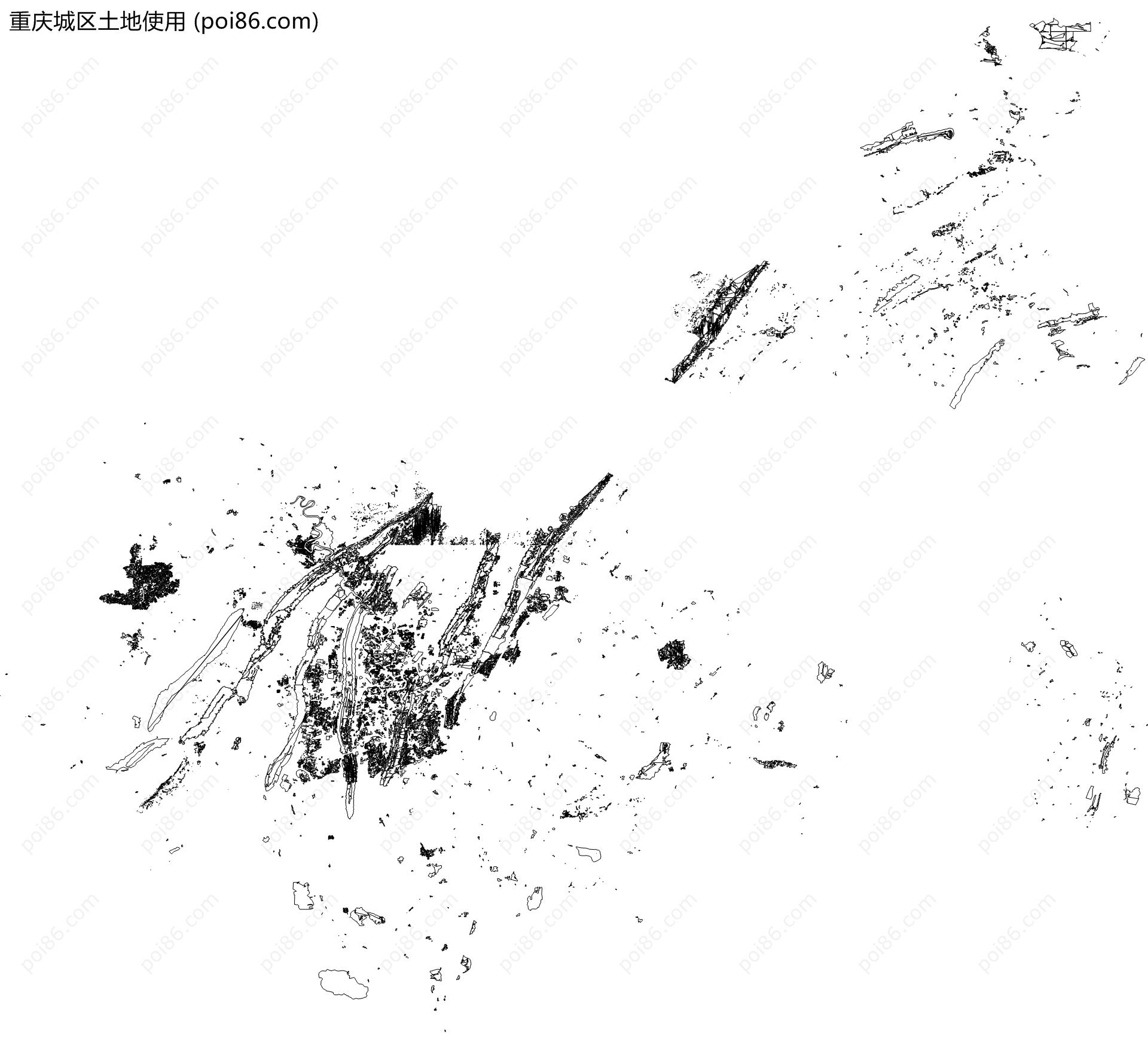 重庆城区土地使用地图