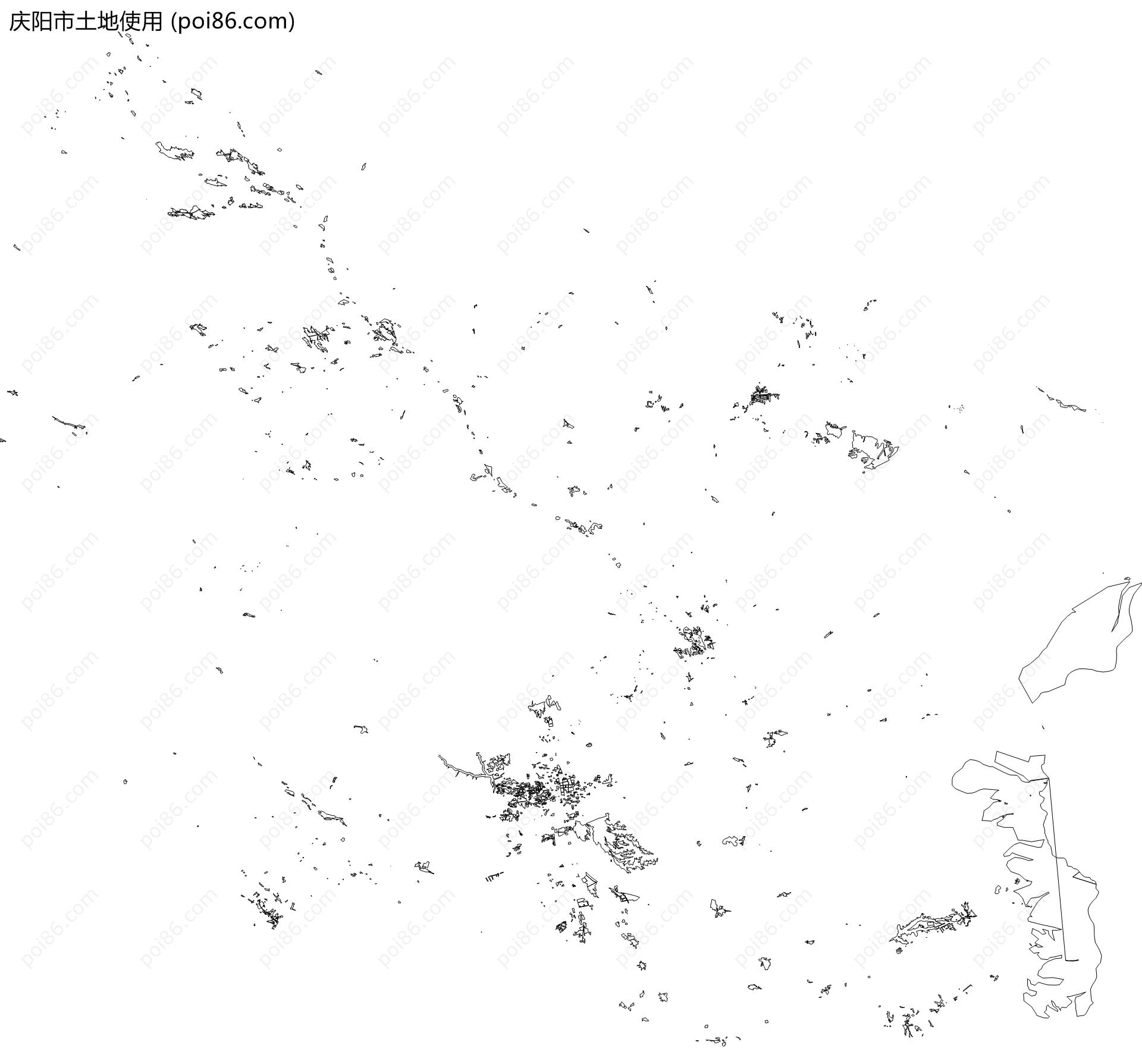 庆阳市土地使用地图