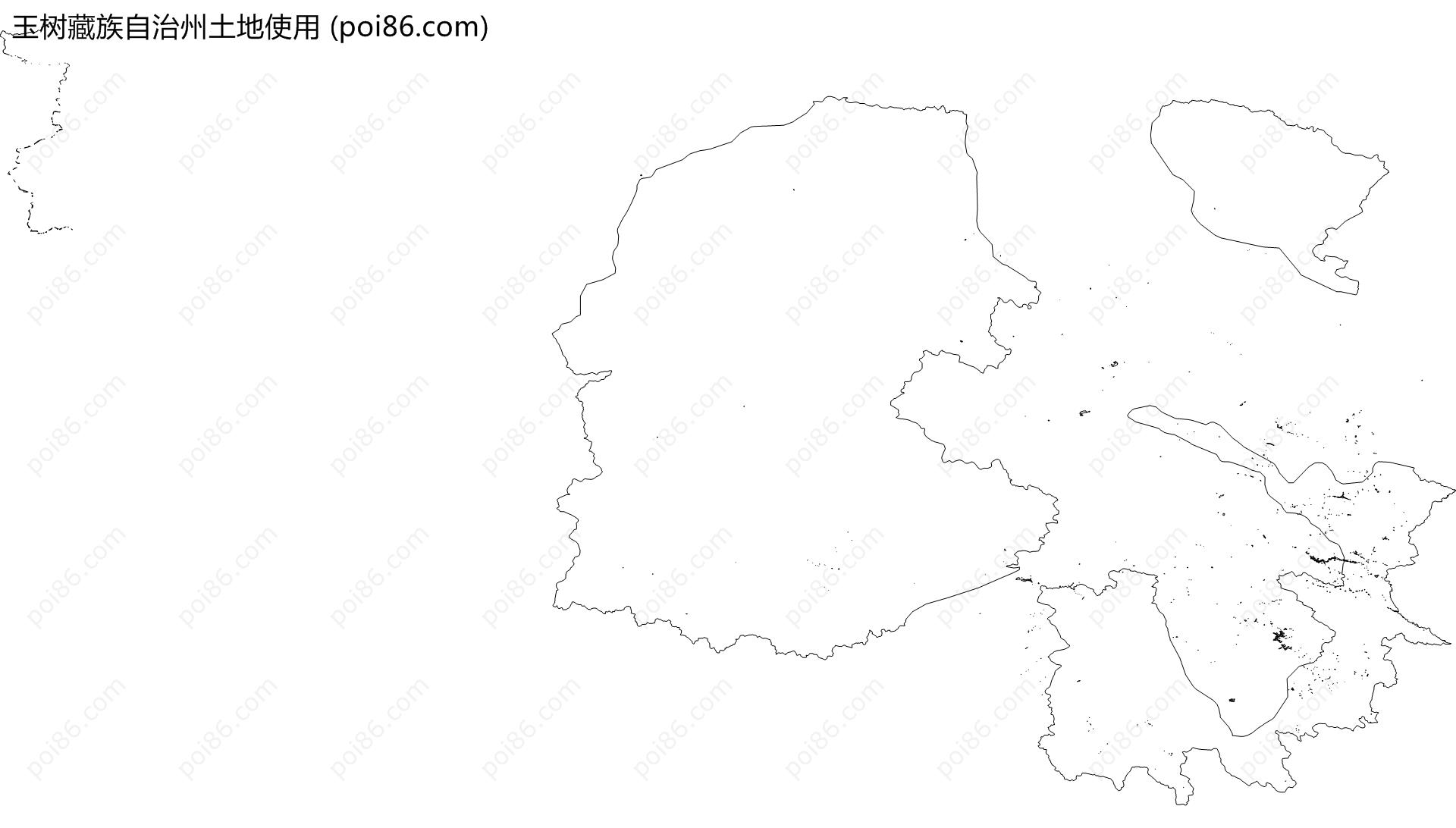 玉树藏族自治州土地使用地图