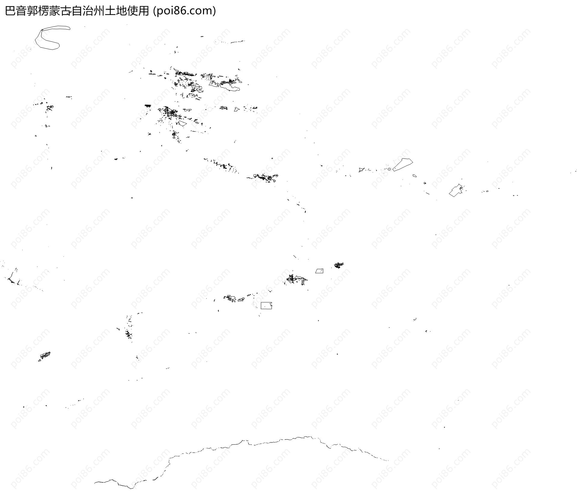 巴音郭楞蒙古自治州土地使用地图