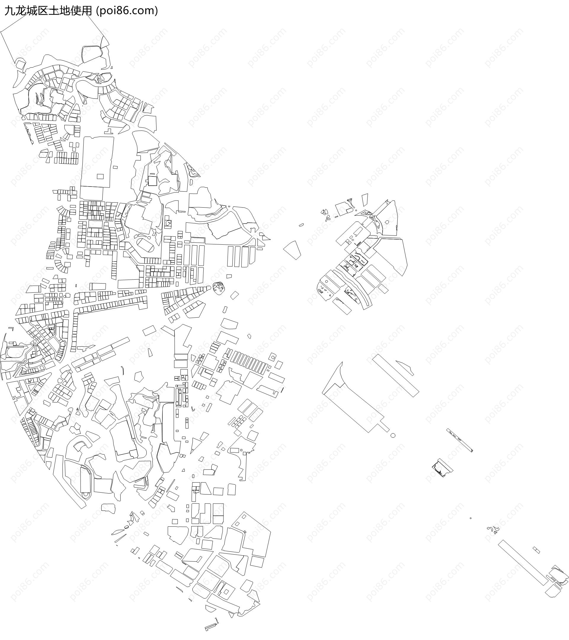 九龙城区土地使用地图