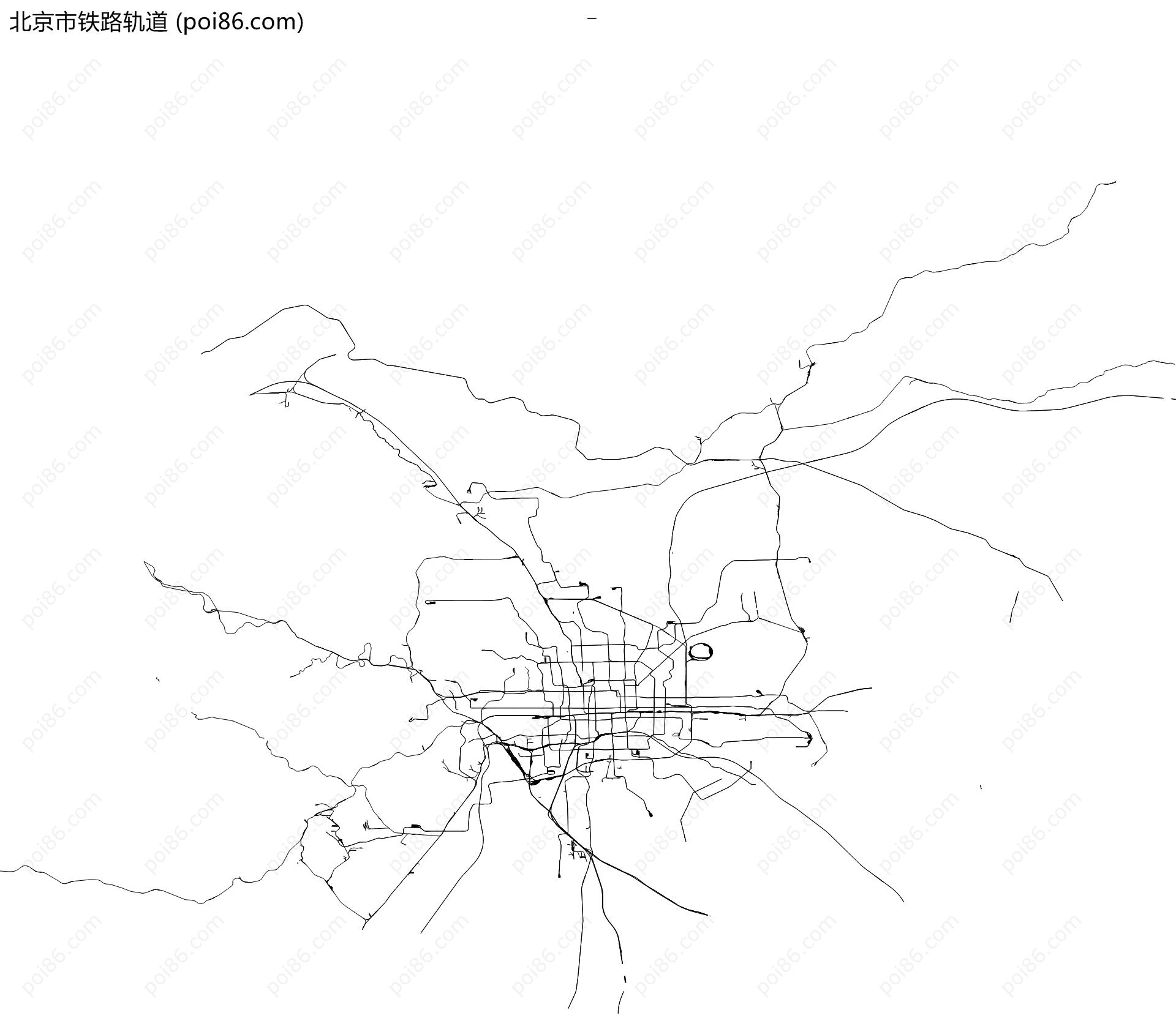 北京市铁路轨道地图