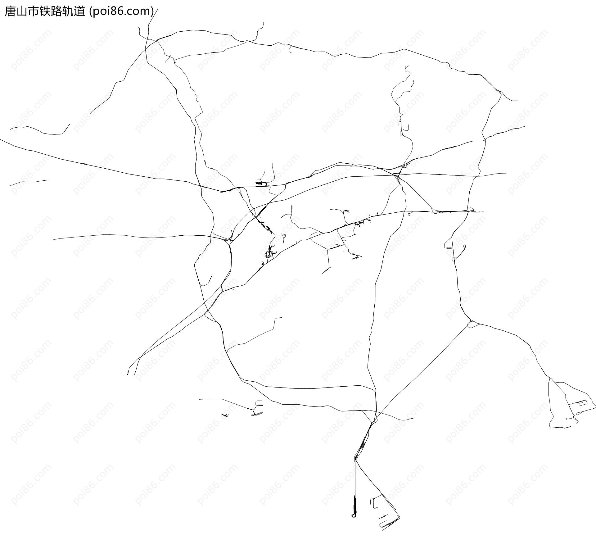 唐山市铁路轨道地图