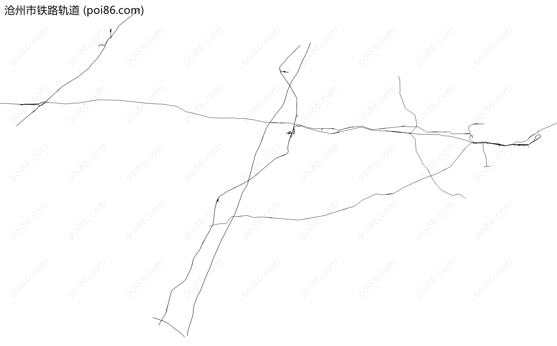 沧州市铁路轨道地图