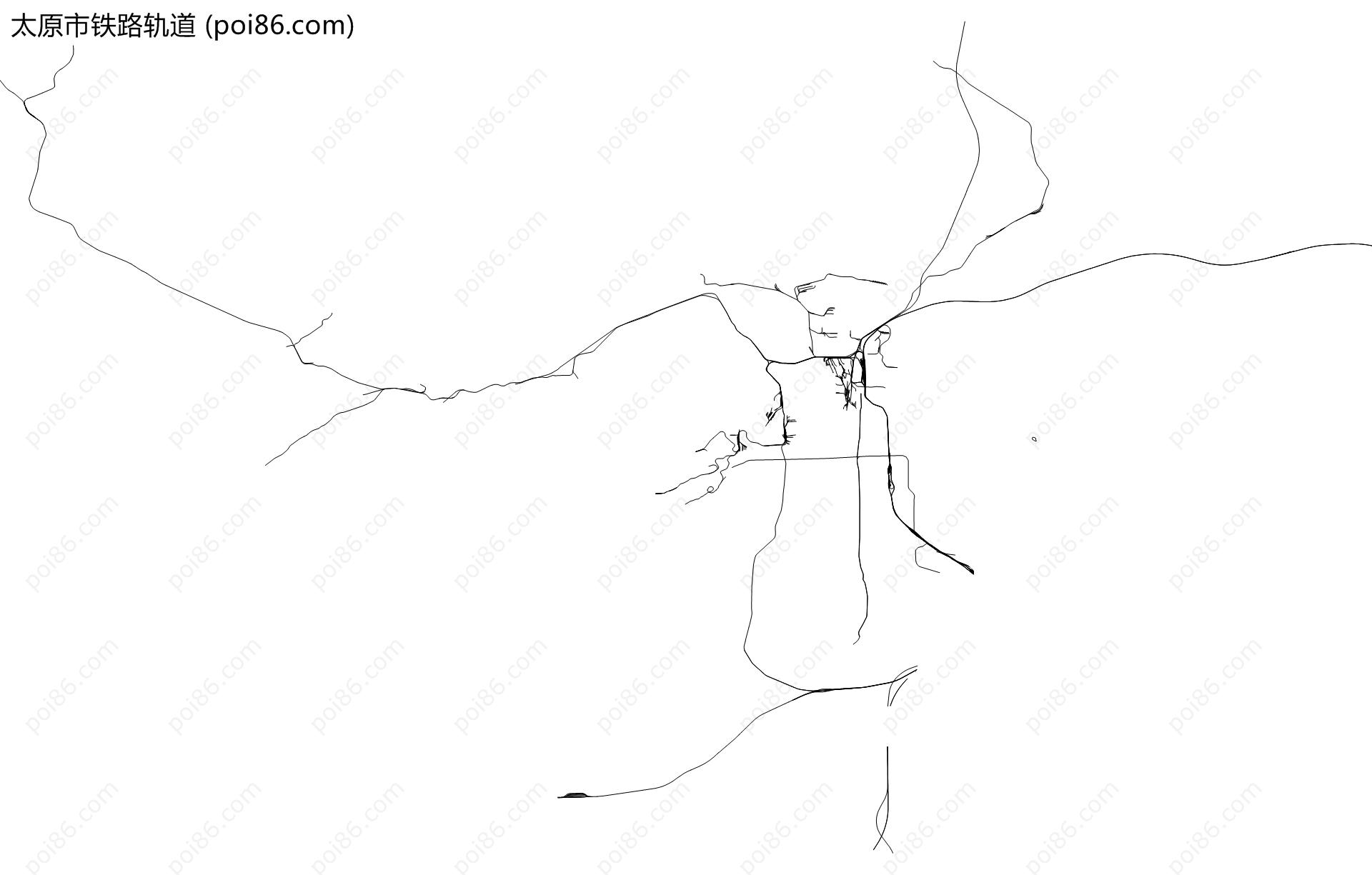 太原市铁路轨道地图