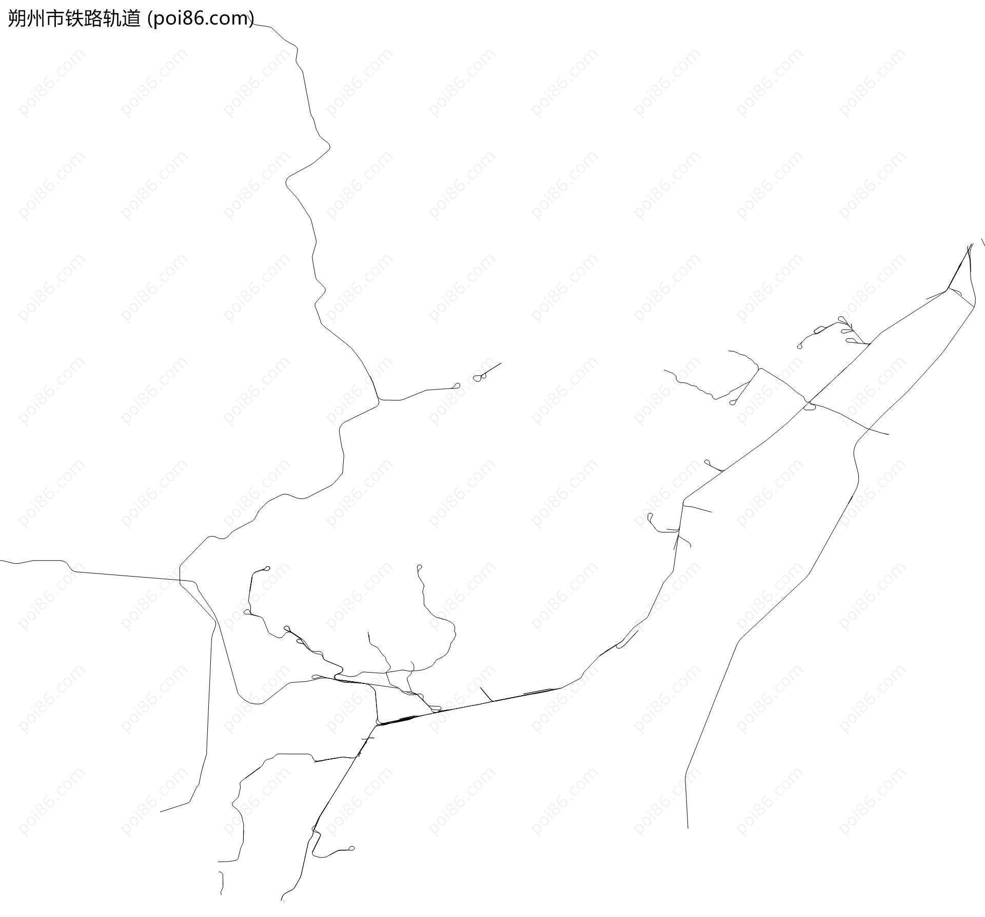 朔州市铁路轨道地图