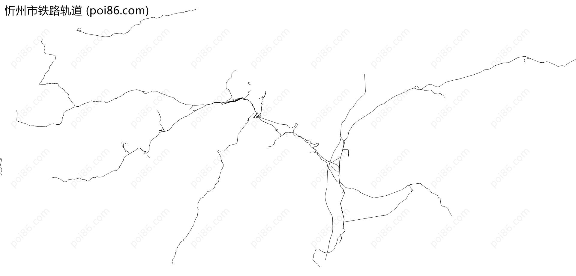 忻州市铁路轨道地图