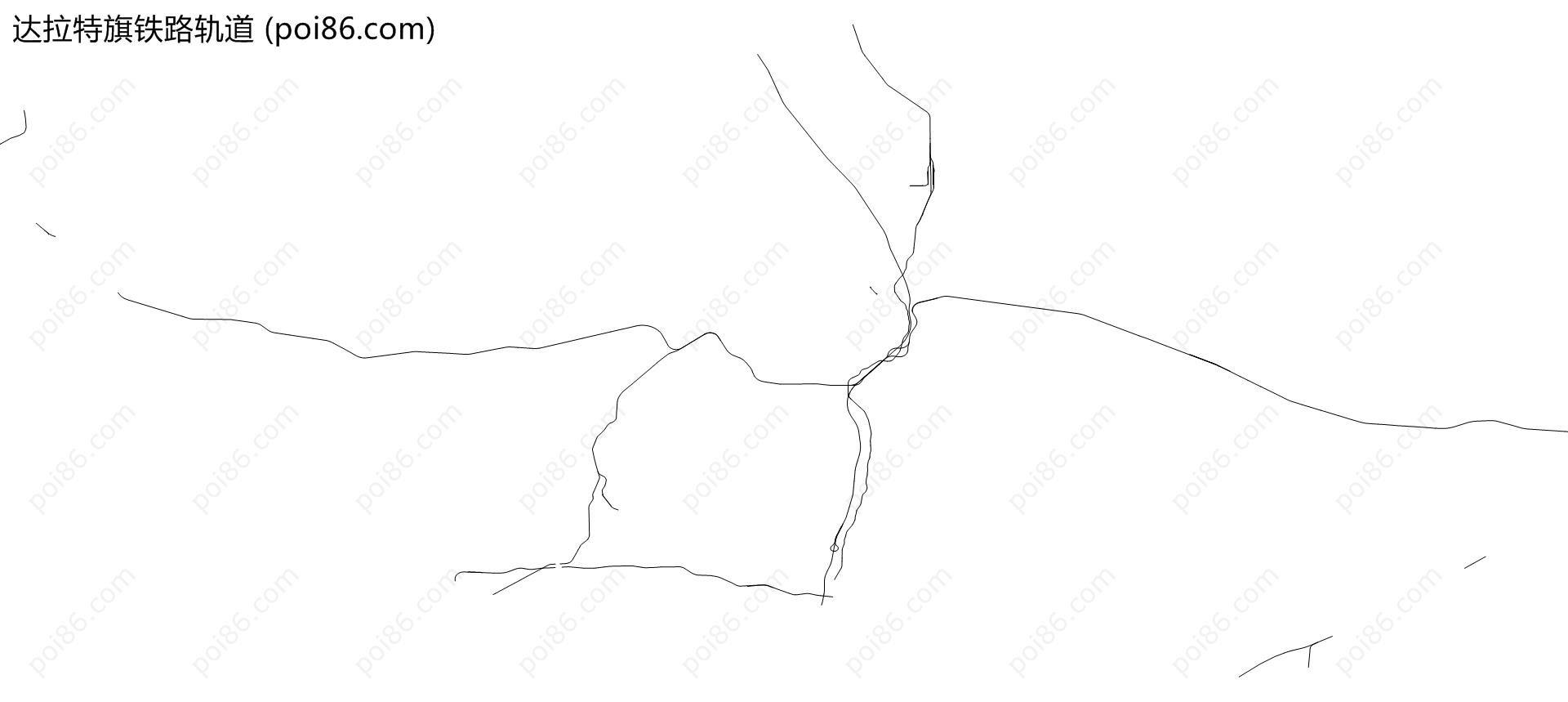 达拉特旗铁路轨道地图
