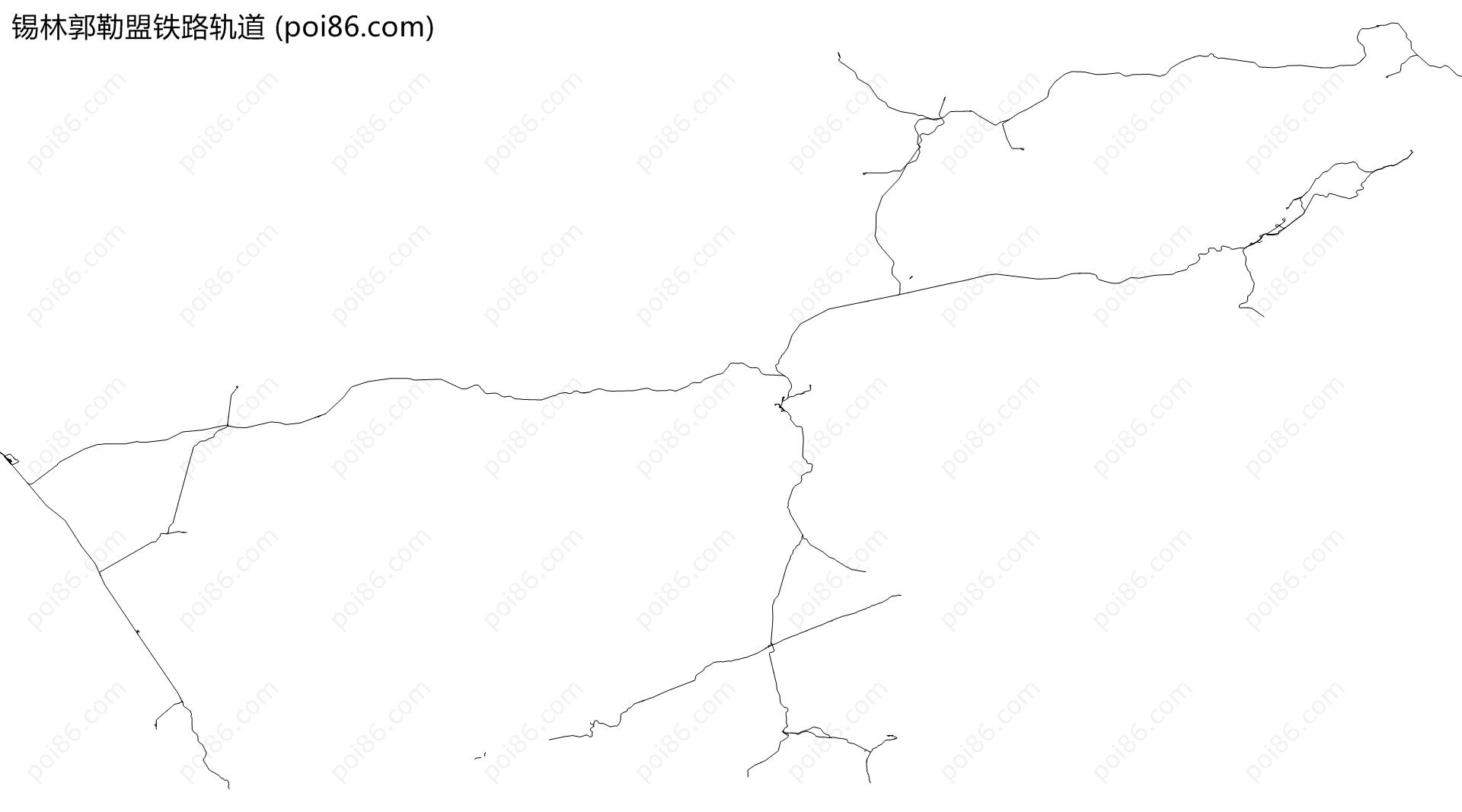 锡林郭勒盟铁路轨道地图