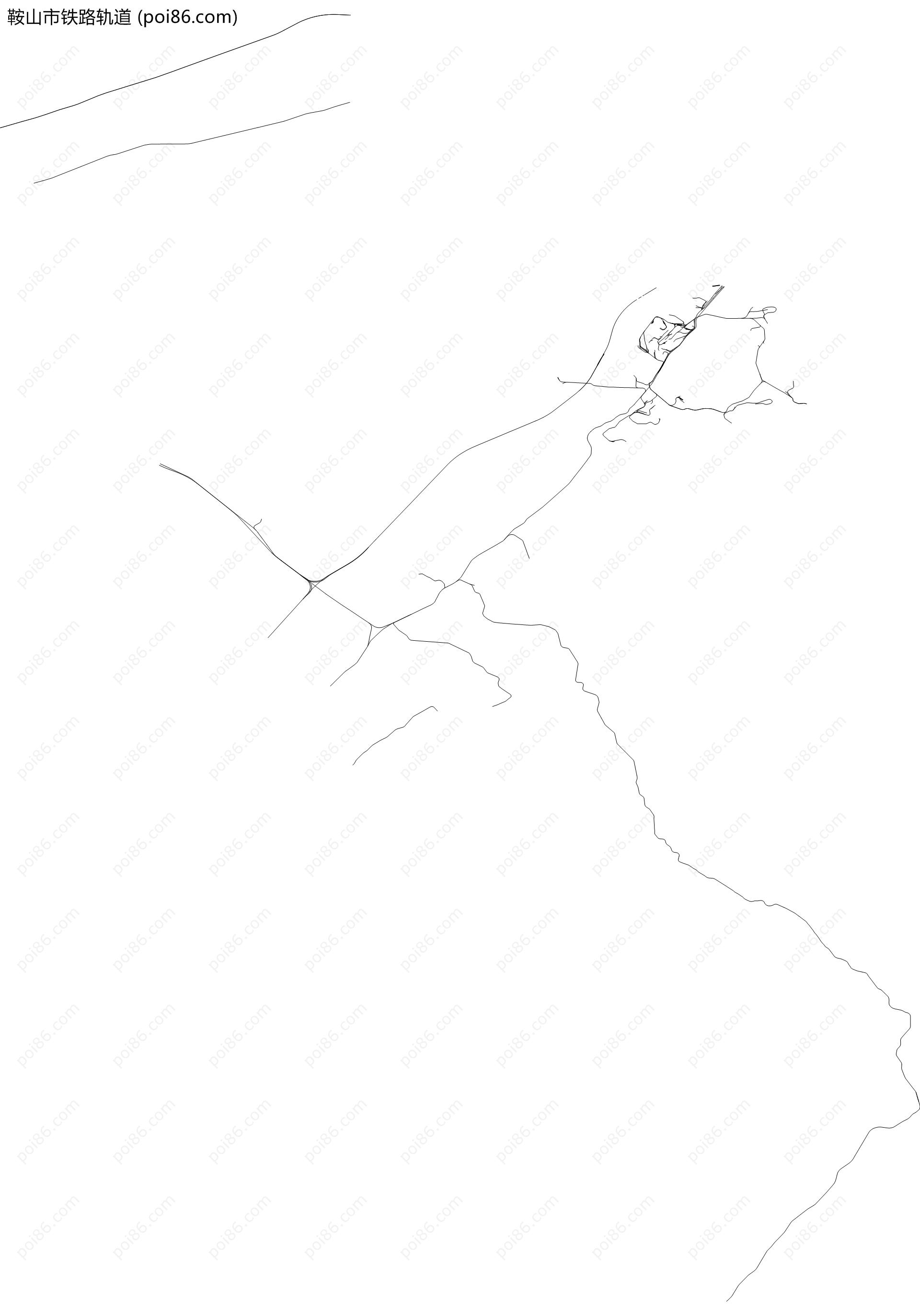 鞍山市铁路轨道地图