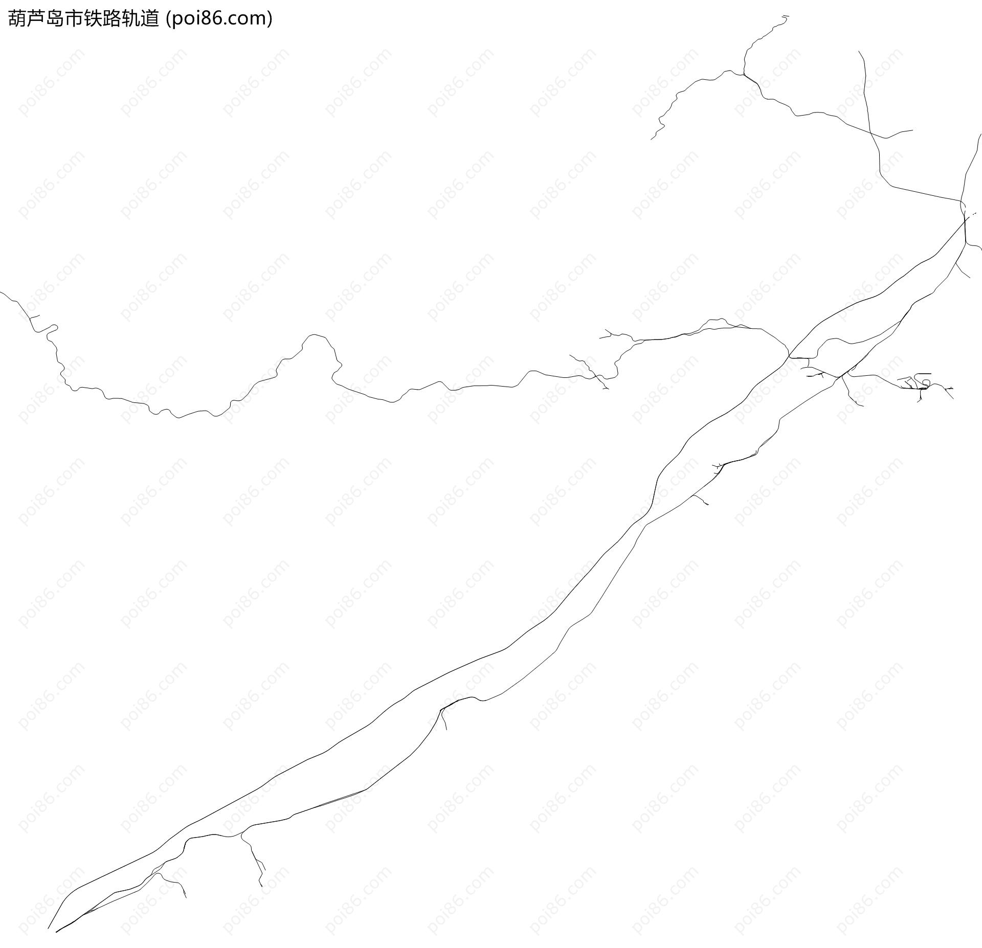 葫芦岛市铁路轨道地图