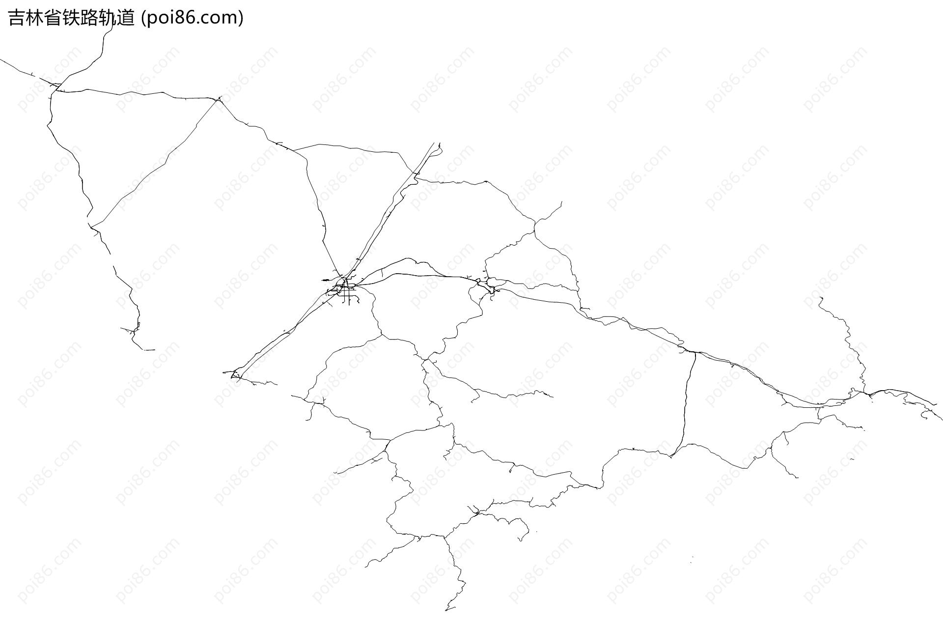 吉林省铁路轨道地图