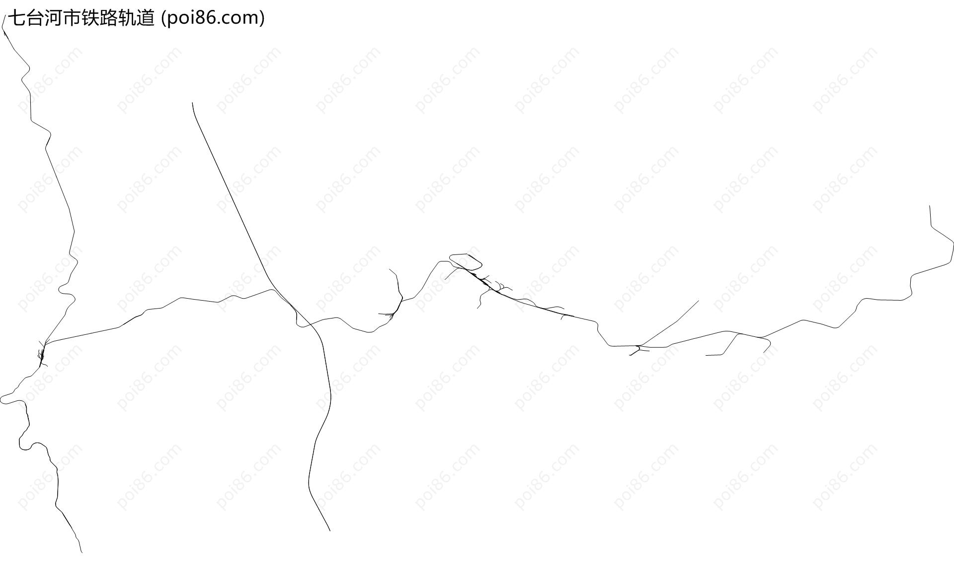 七台河市铁路轨道地图