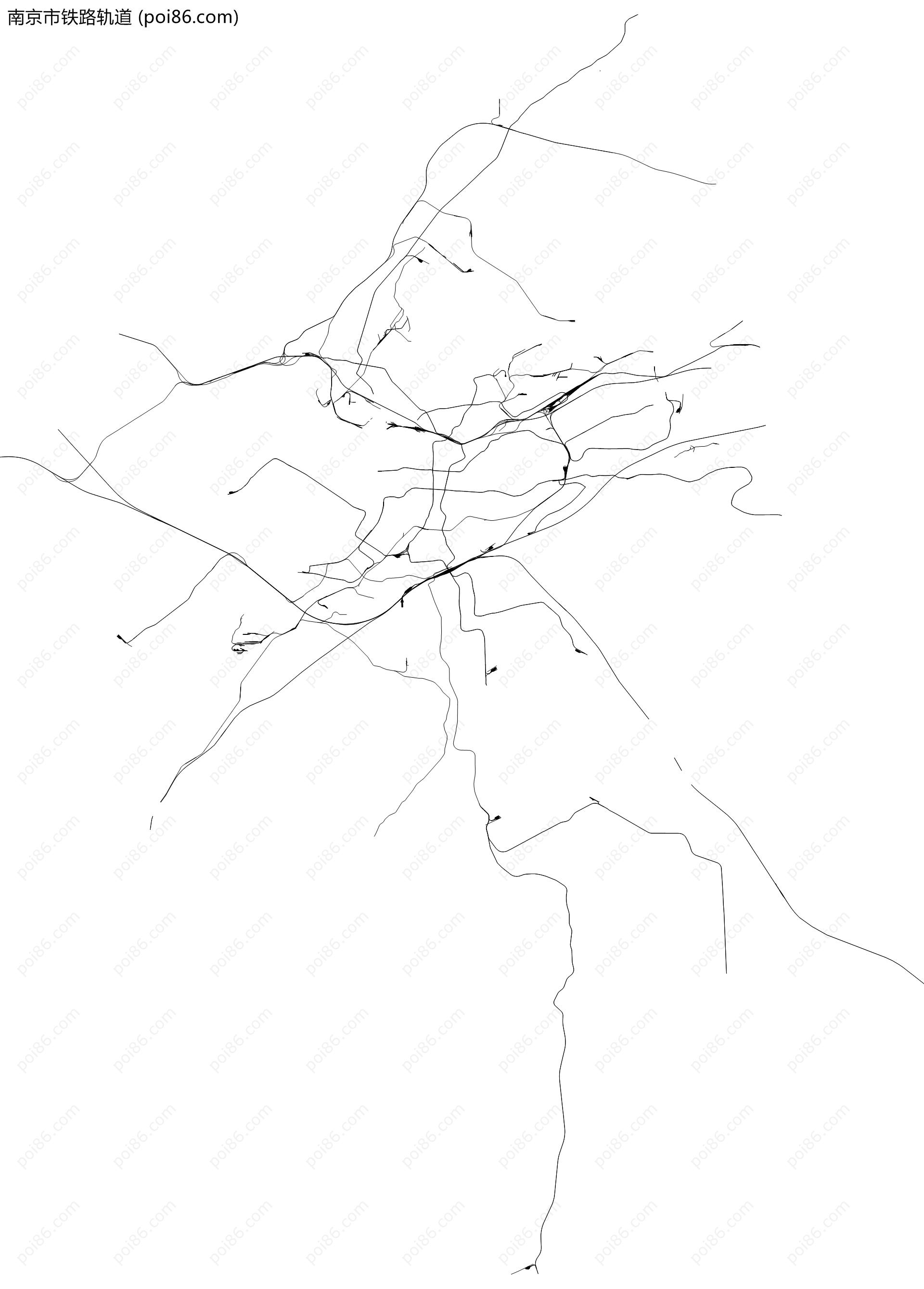 南京市铁路轨道地图