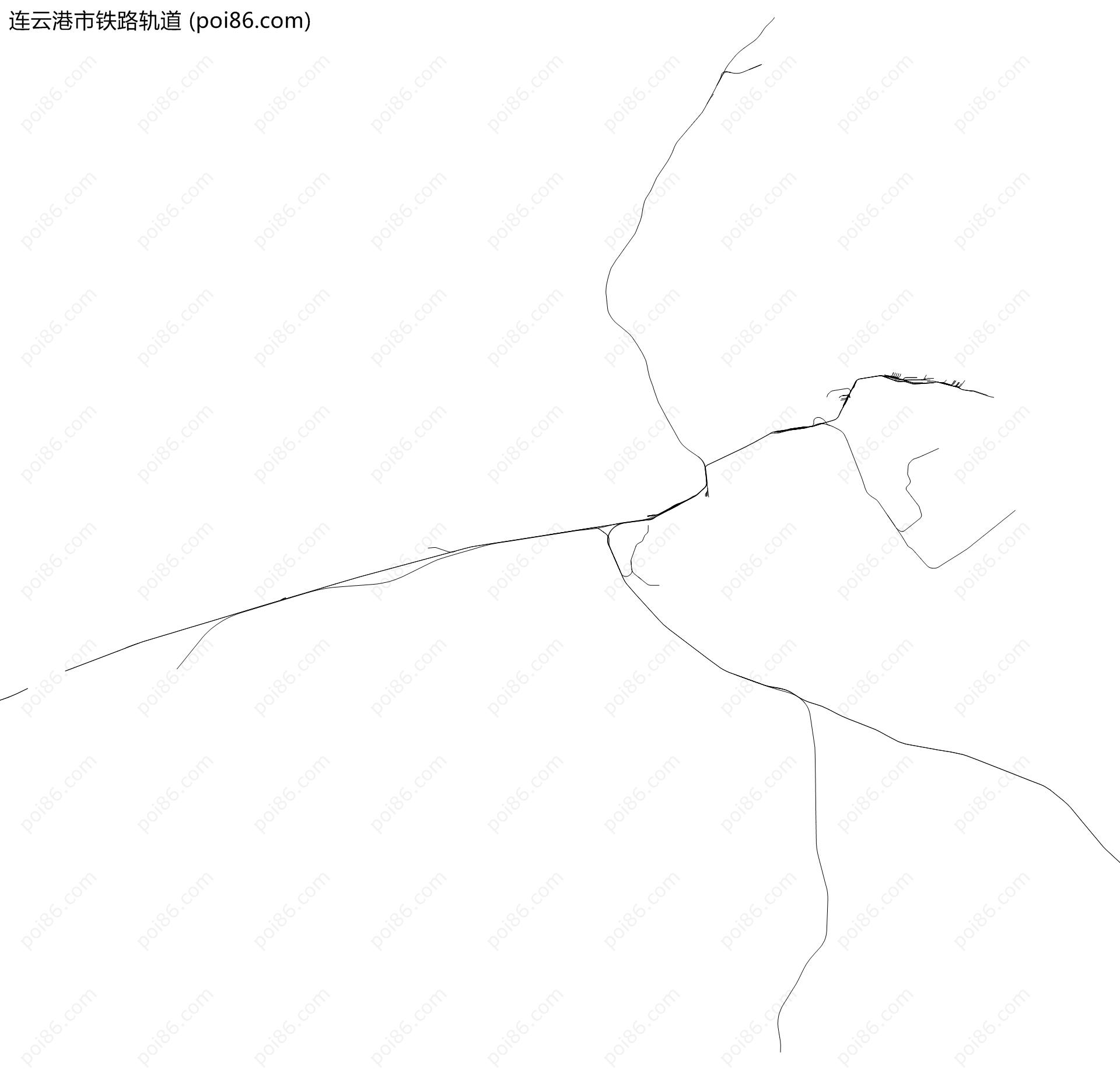 连云港市铁路轨道地图