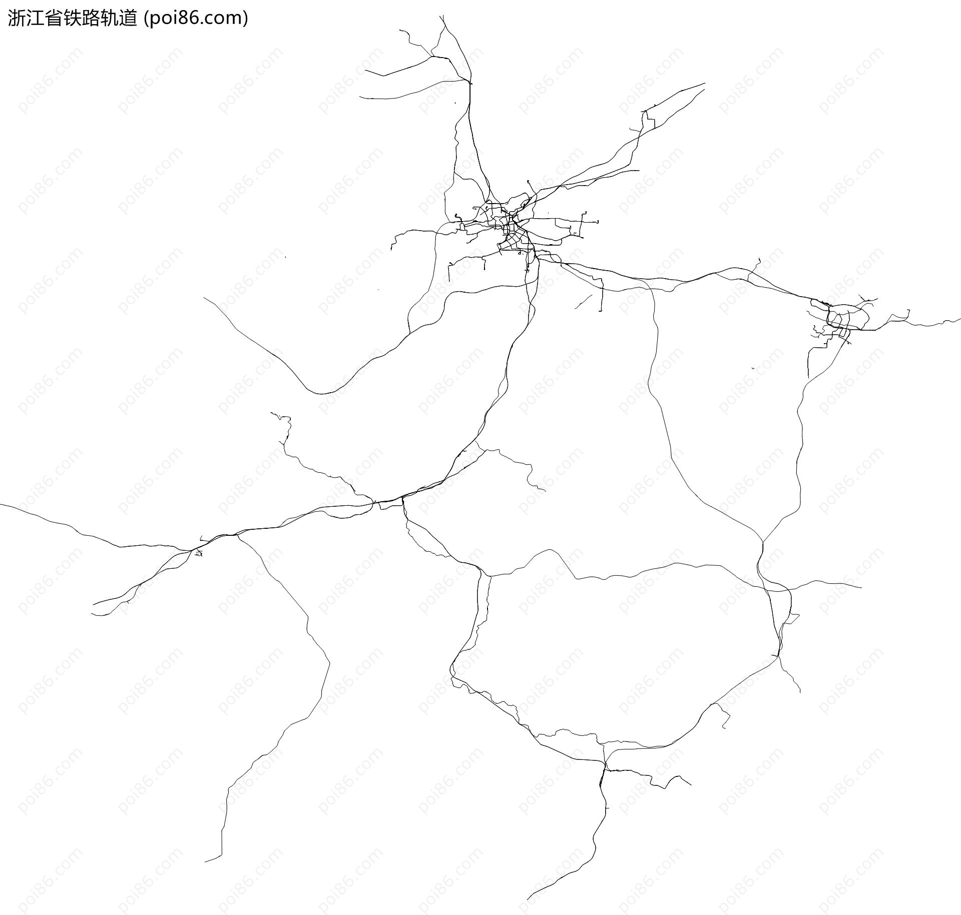 浙江省铁路轨道地图