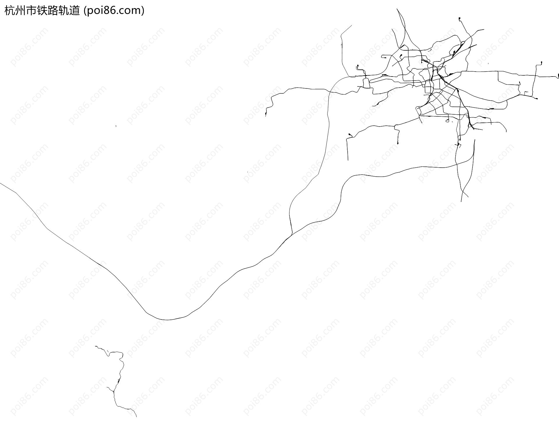 杭州市铁路轨道地图
