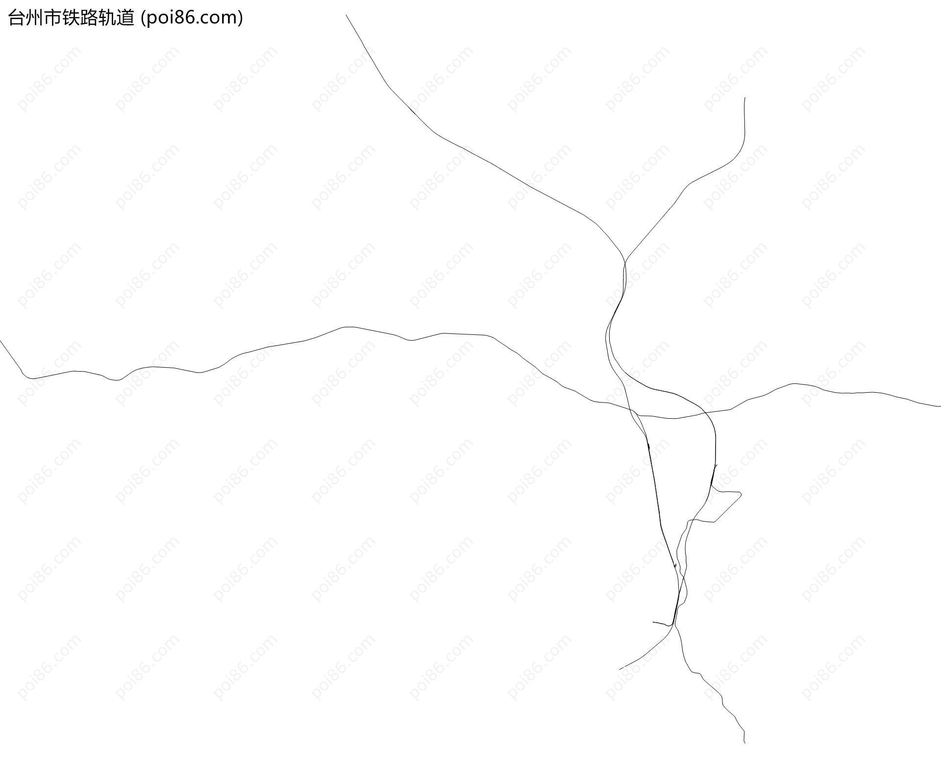 台州市铁路轨道地图