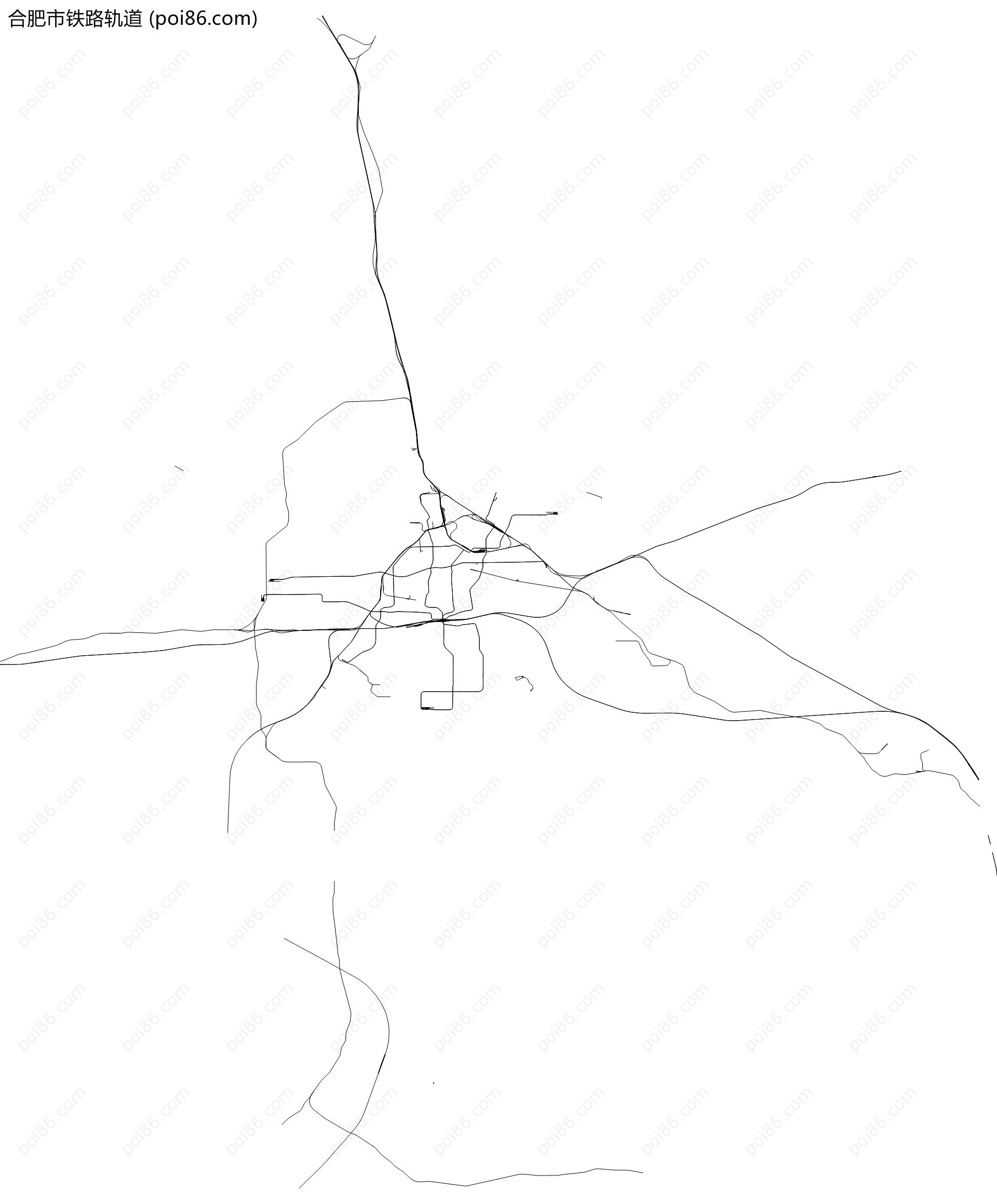 合肥市铁路轨道地图