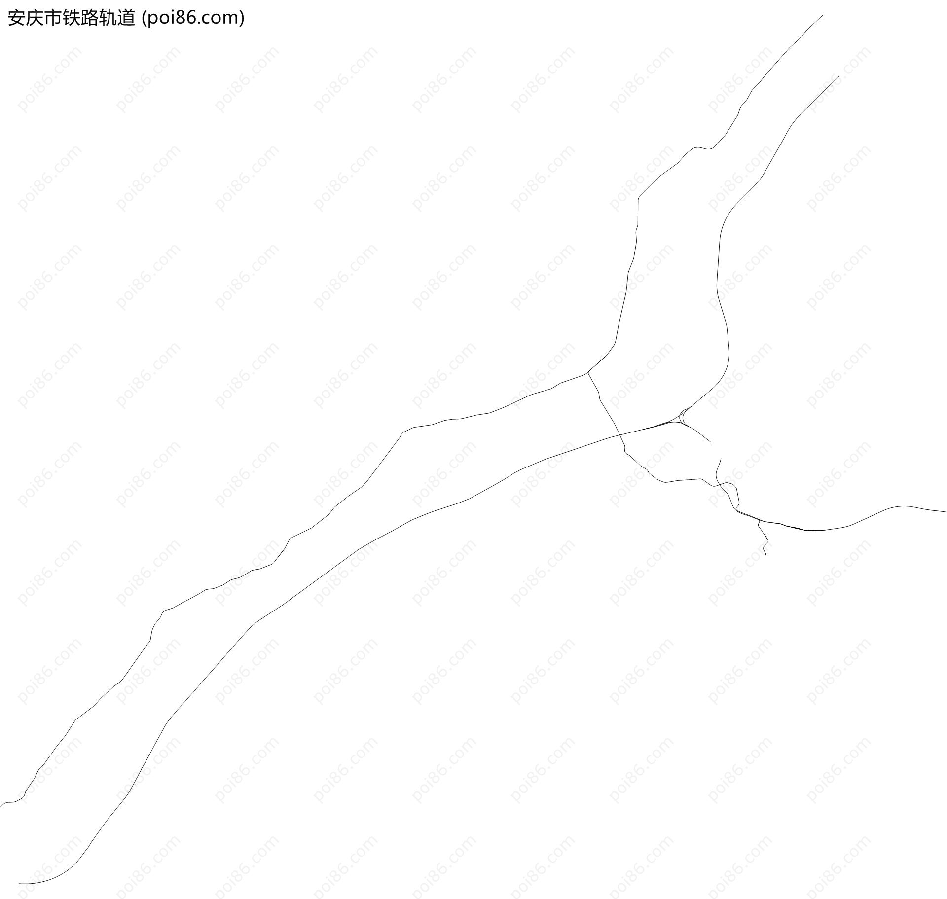 安庆市铁路轨道地图