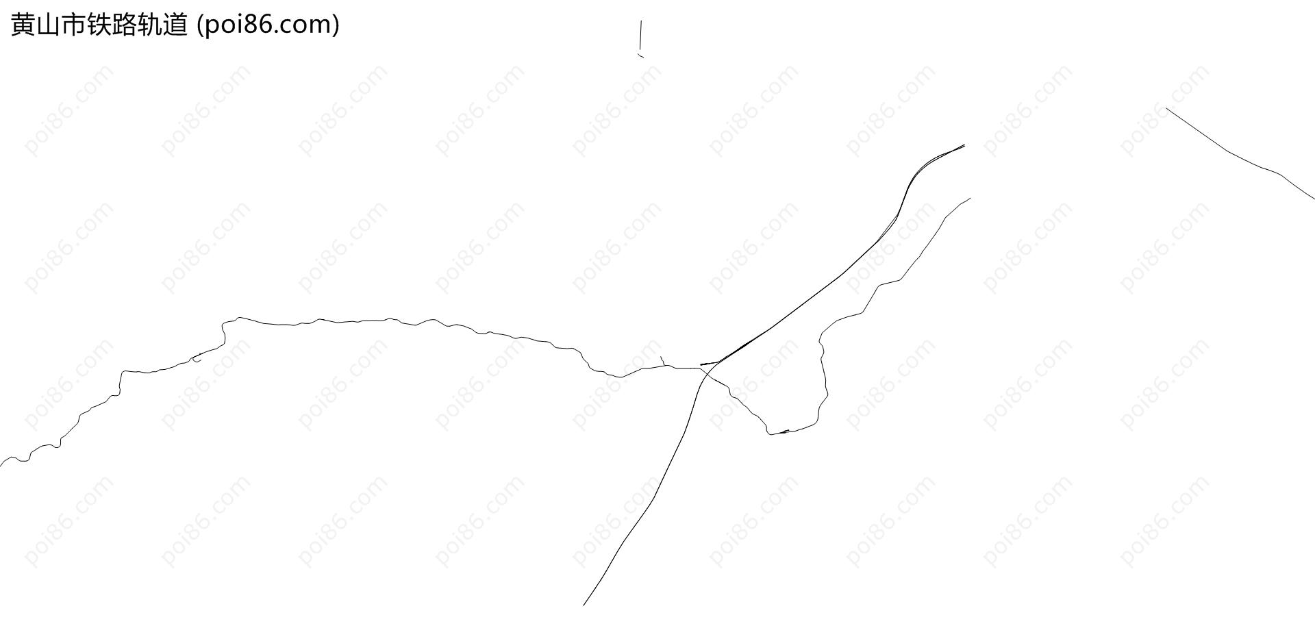 黄山市铁路轨道地图