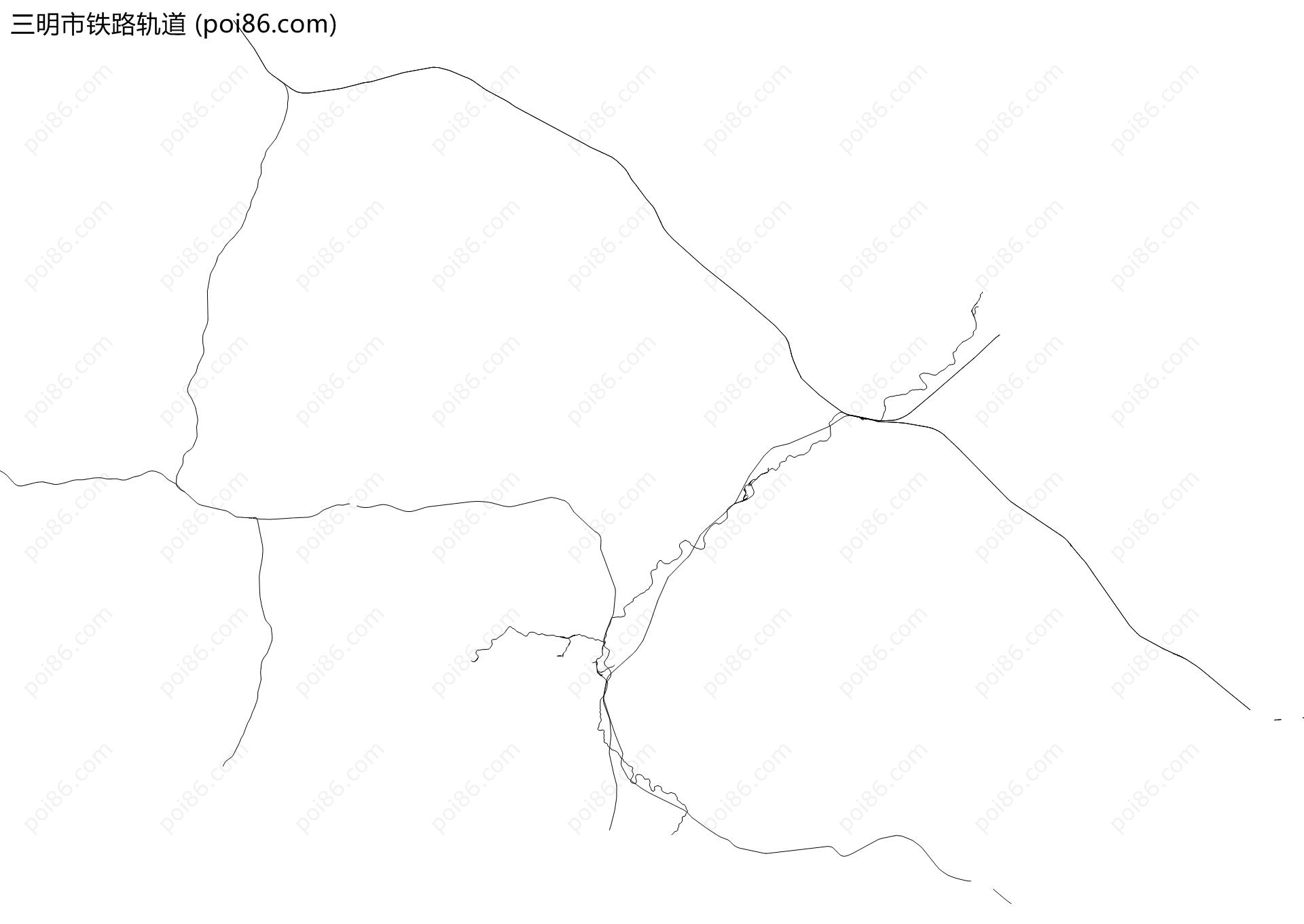三明市铁路轨道地图