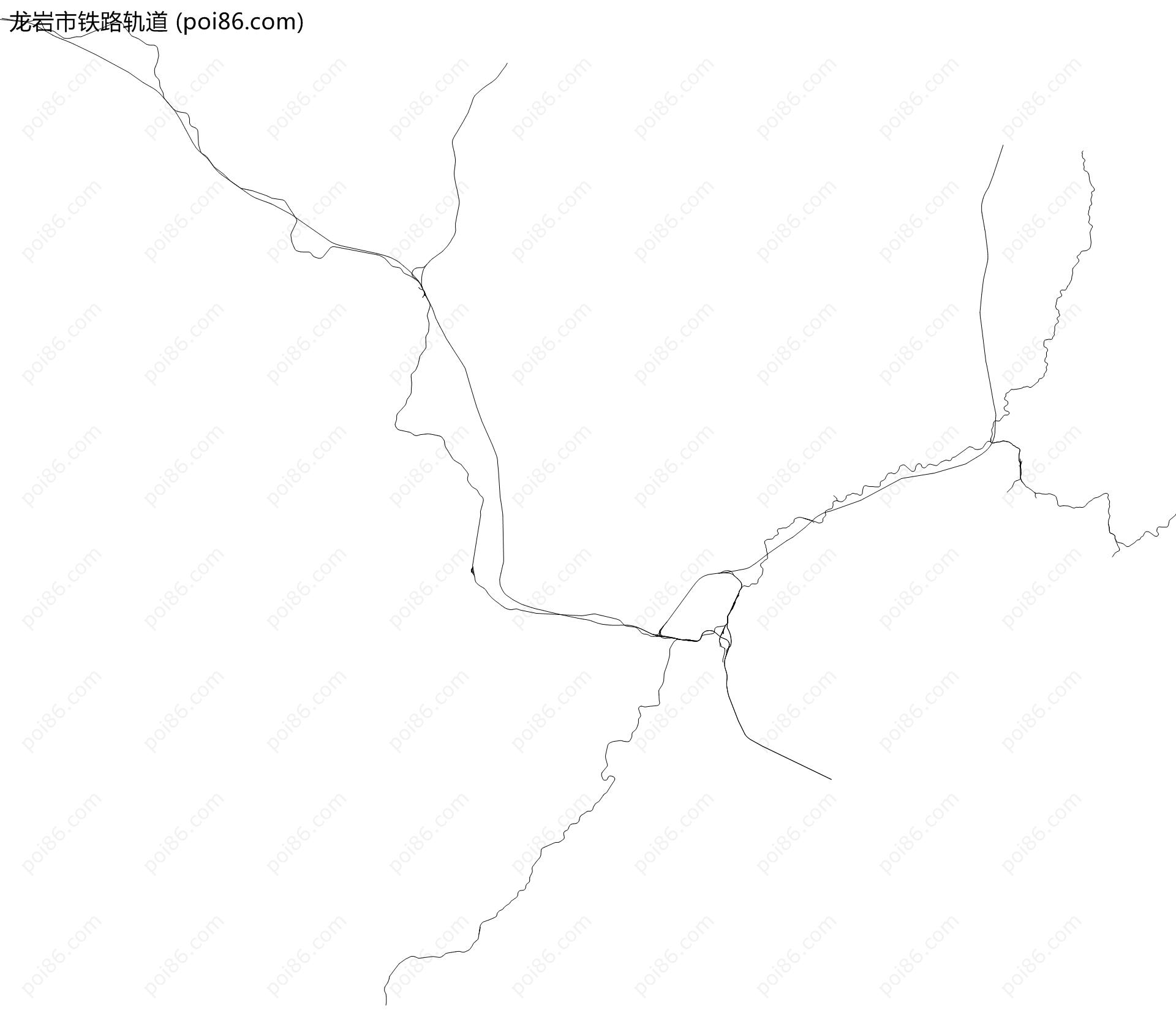 龙岩市铁路轨道地图