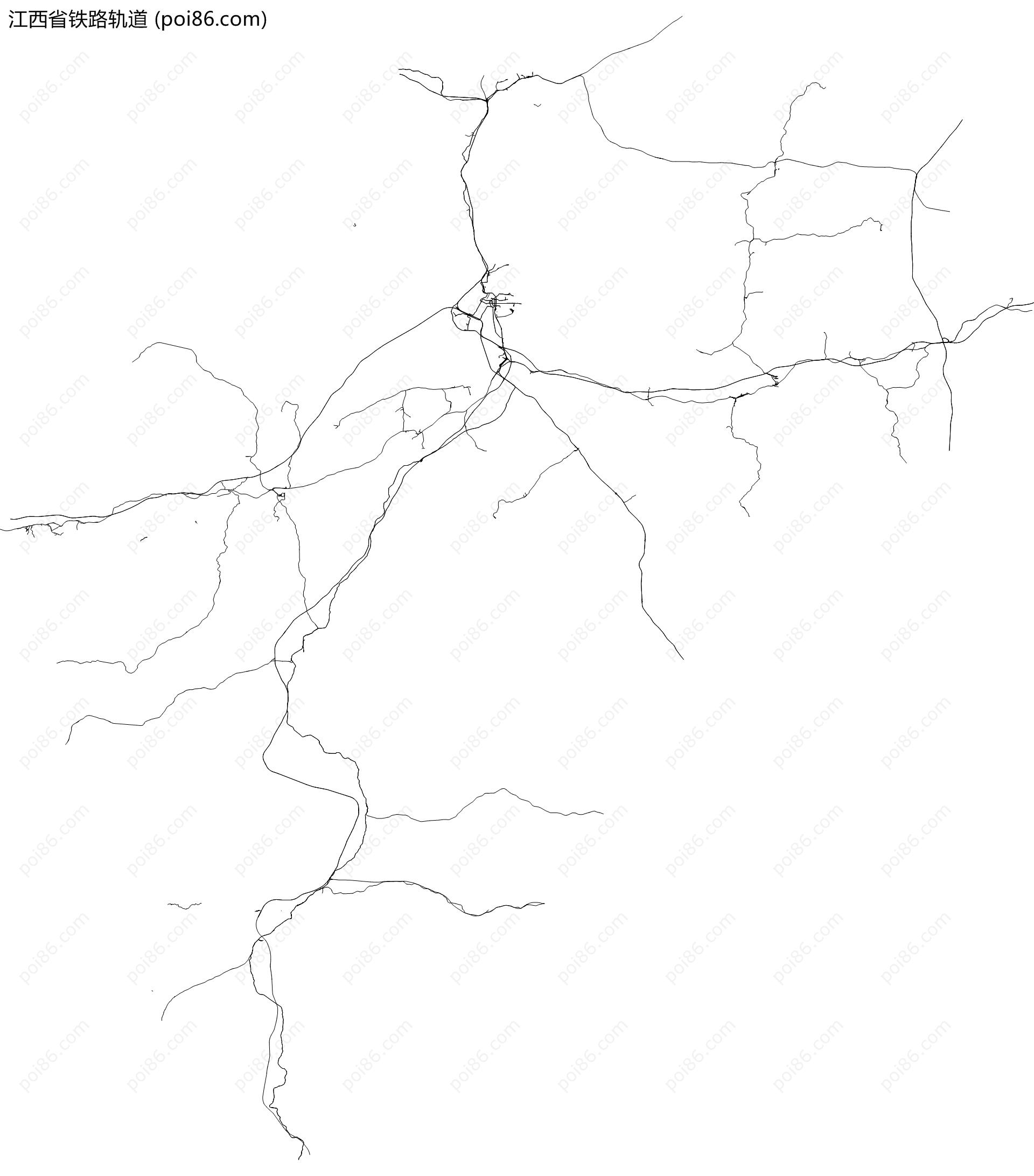 江西省铁路轨道地图