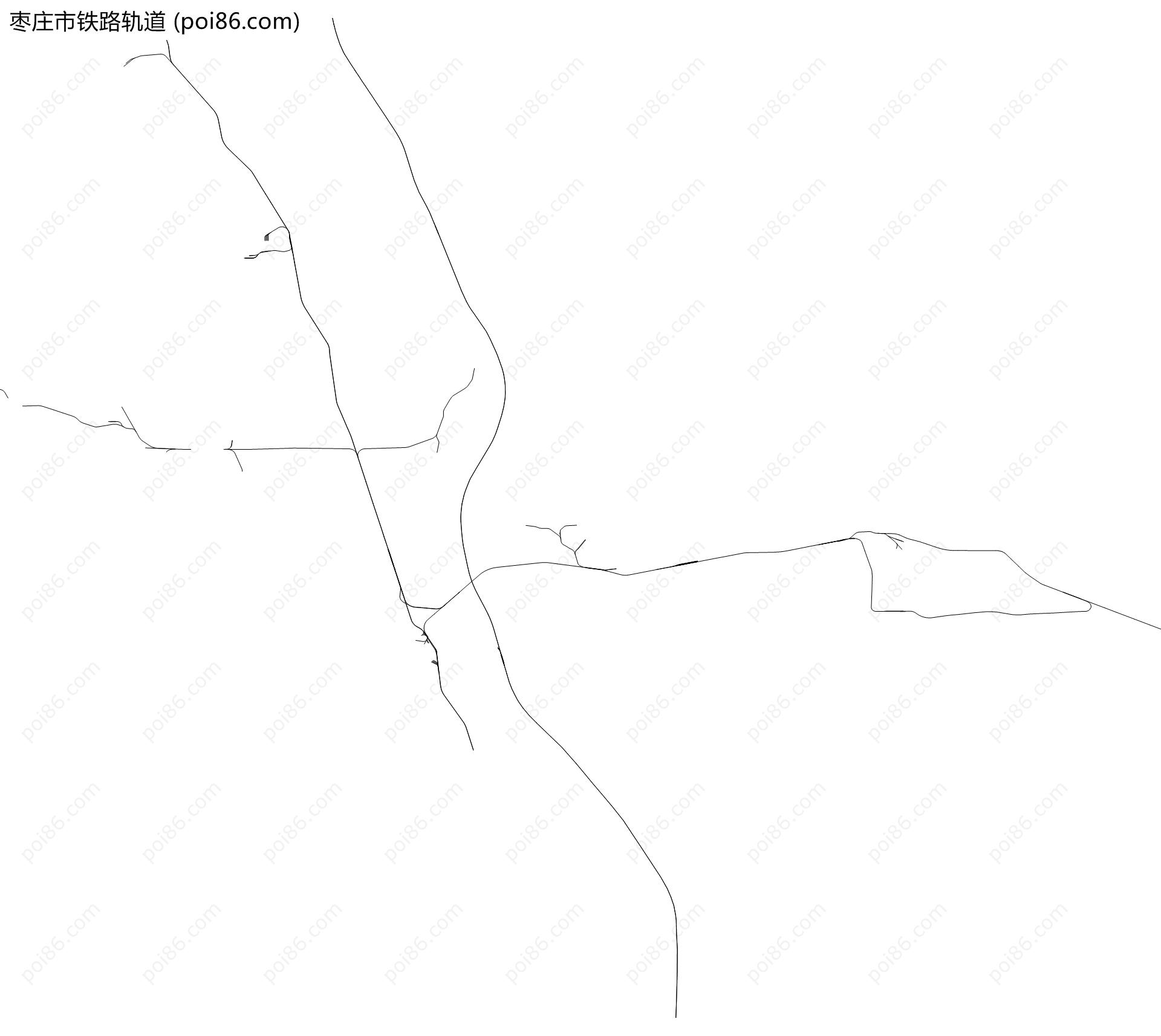 枣庄市铁路轨道地图