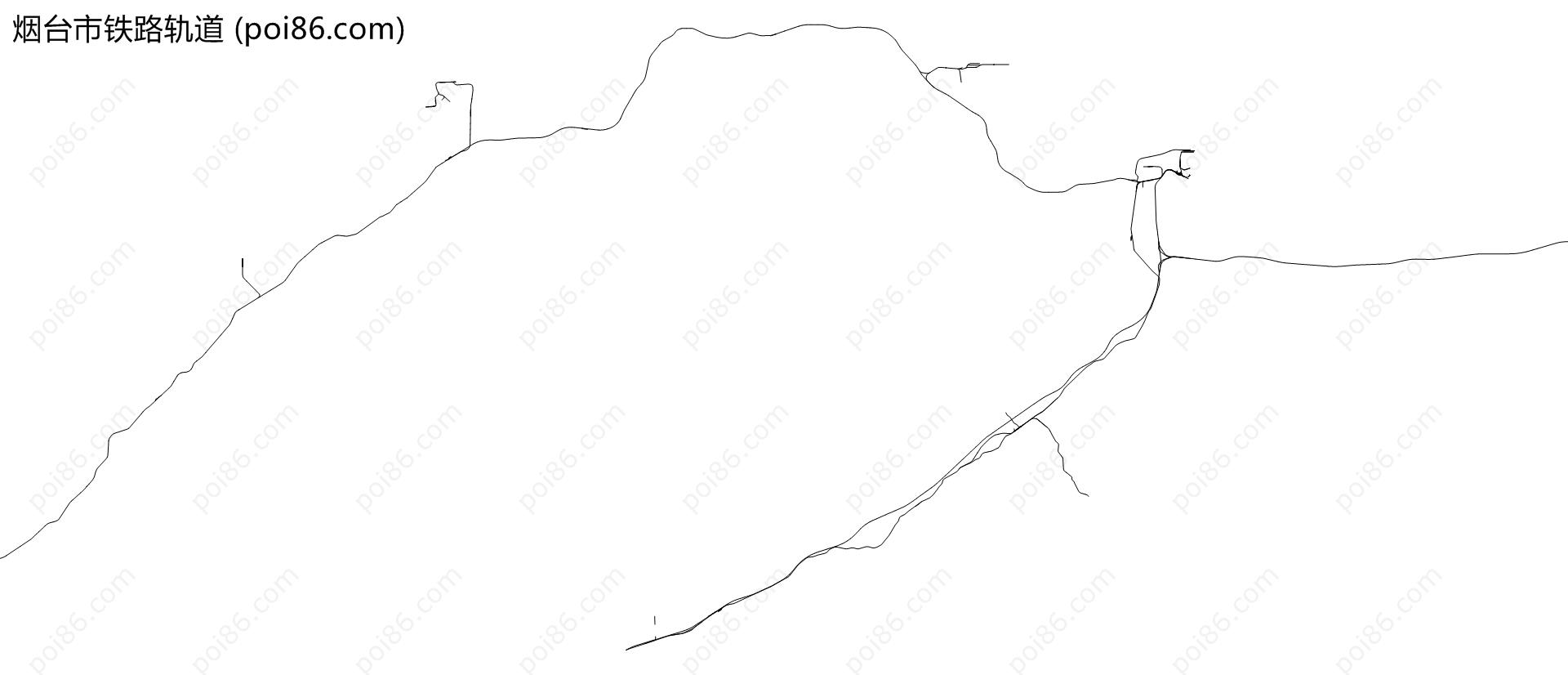 烟台市铁路轨道地图