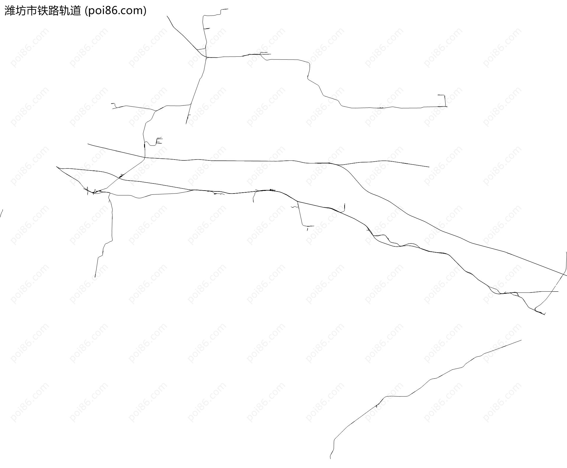 潍坊市铁路轨道地图