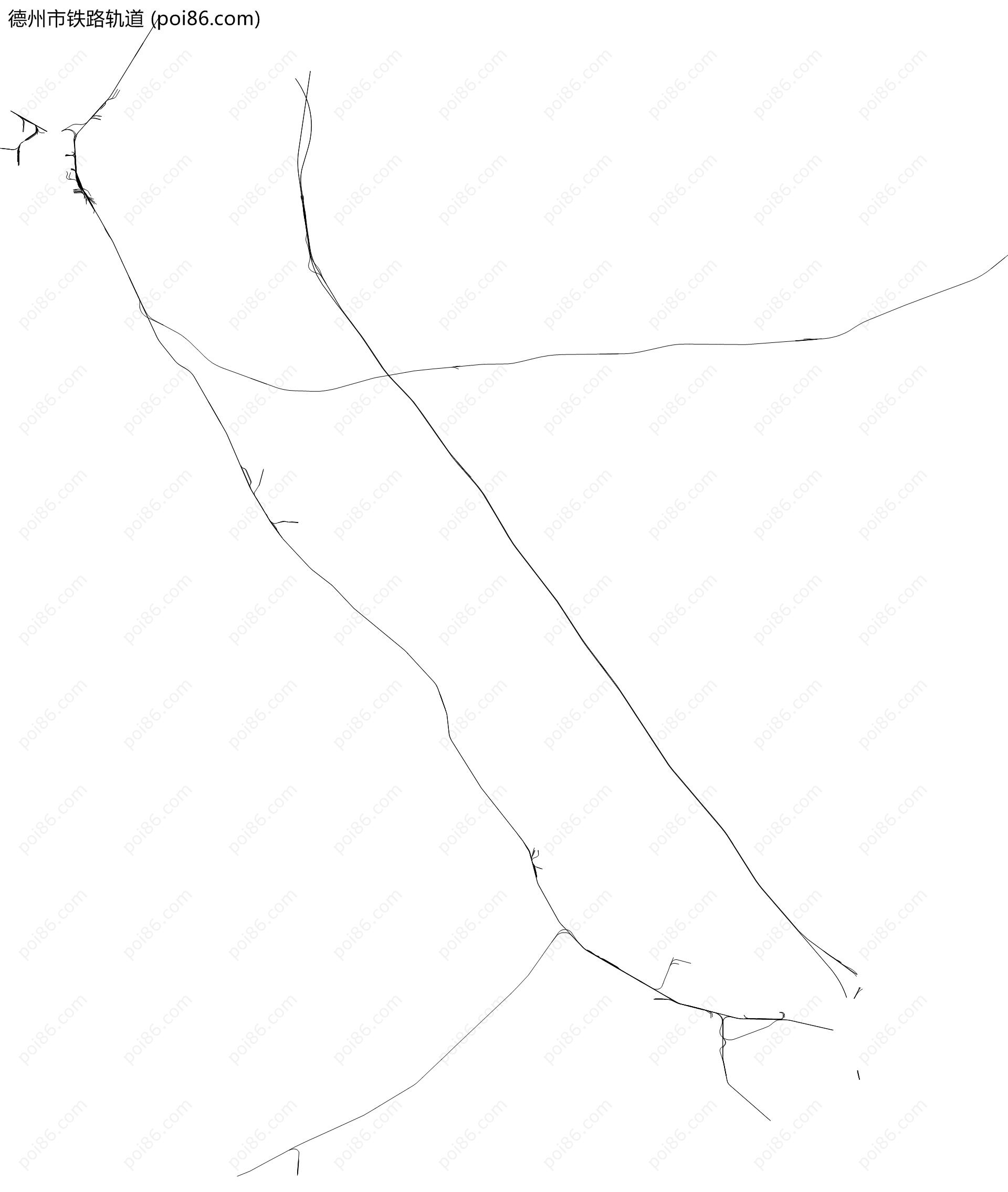德州市铁路轨道地图