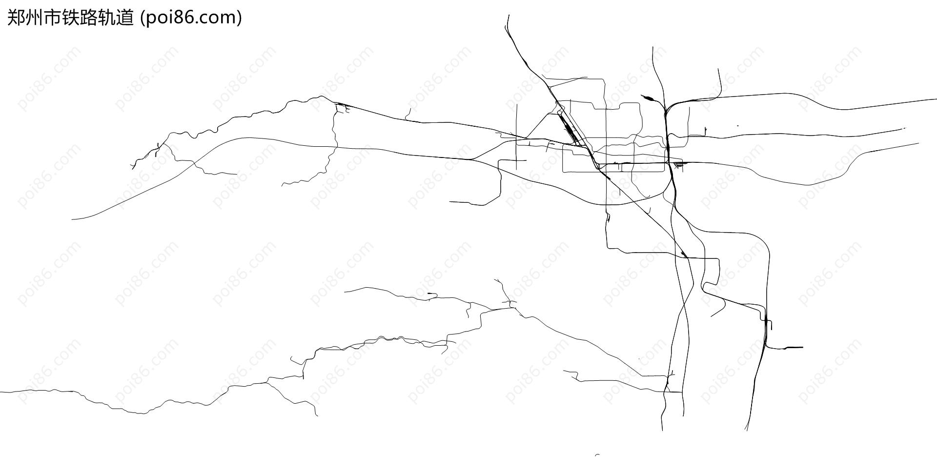 郑州市铁路轨道地图