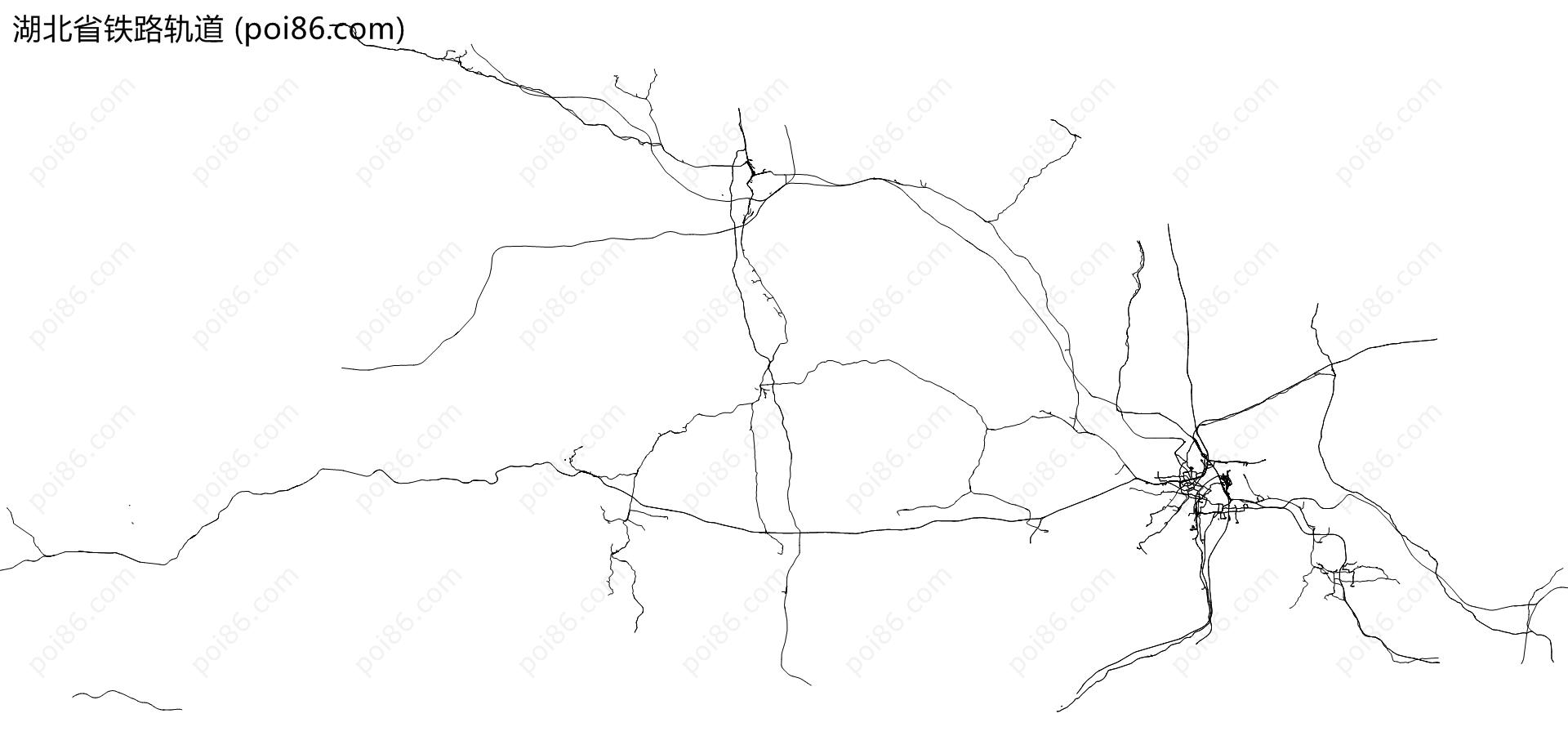 湖北省铁路轨道地图