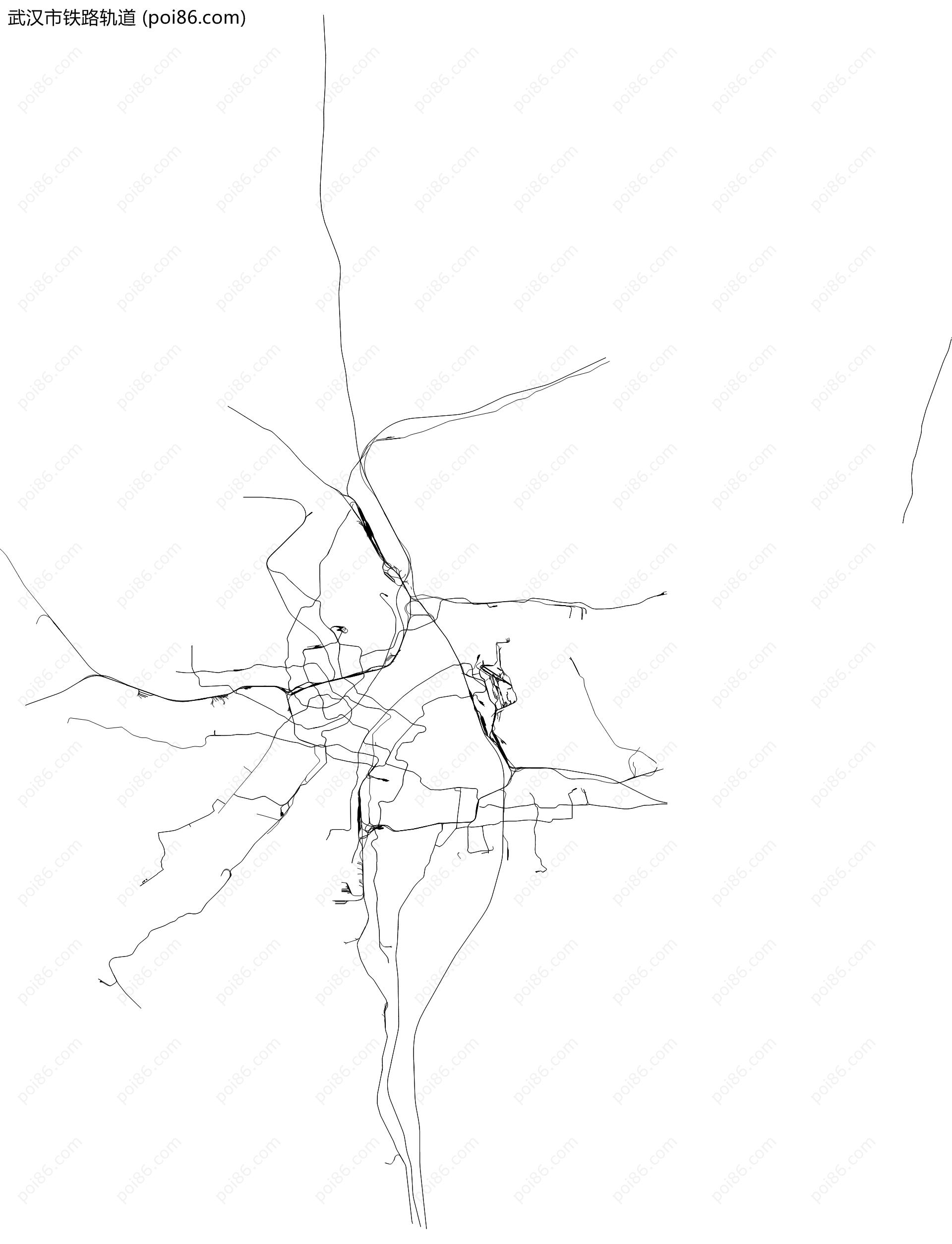 武汉市铁路轨道地图