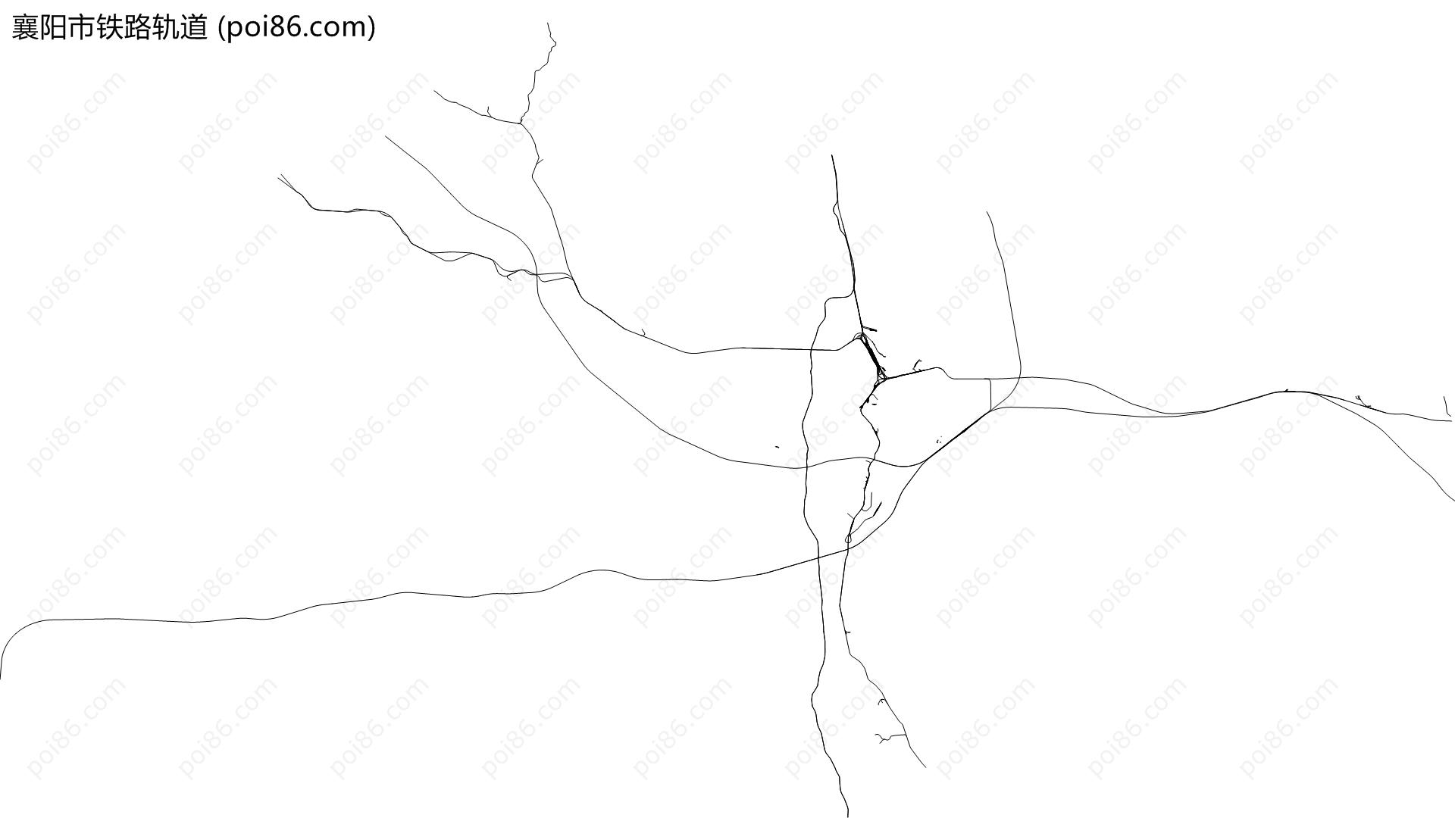 襄阳市铁路轨道地图