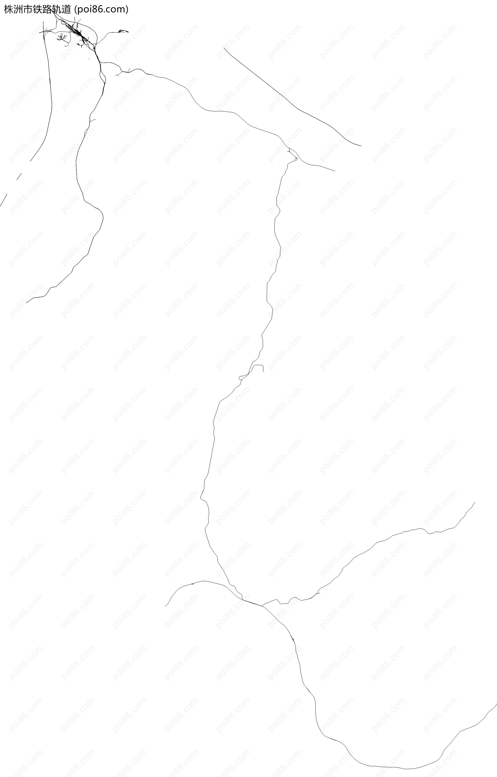 株洲市铁路轨道地图