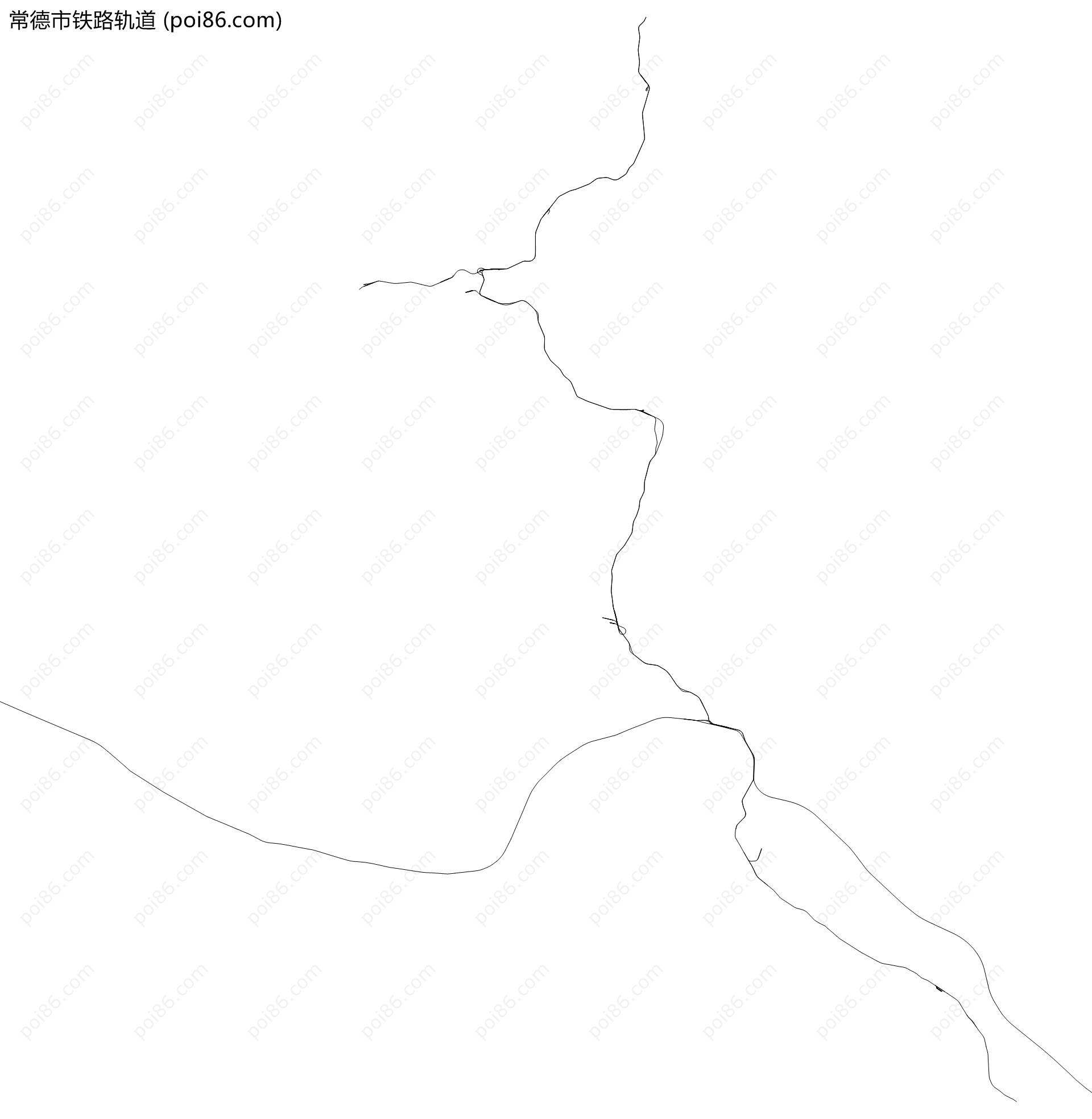 常德市铁路轨道地图