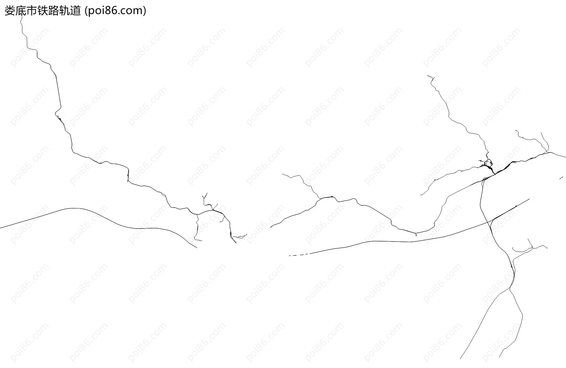 娄底市铁路轨道地图